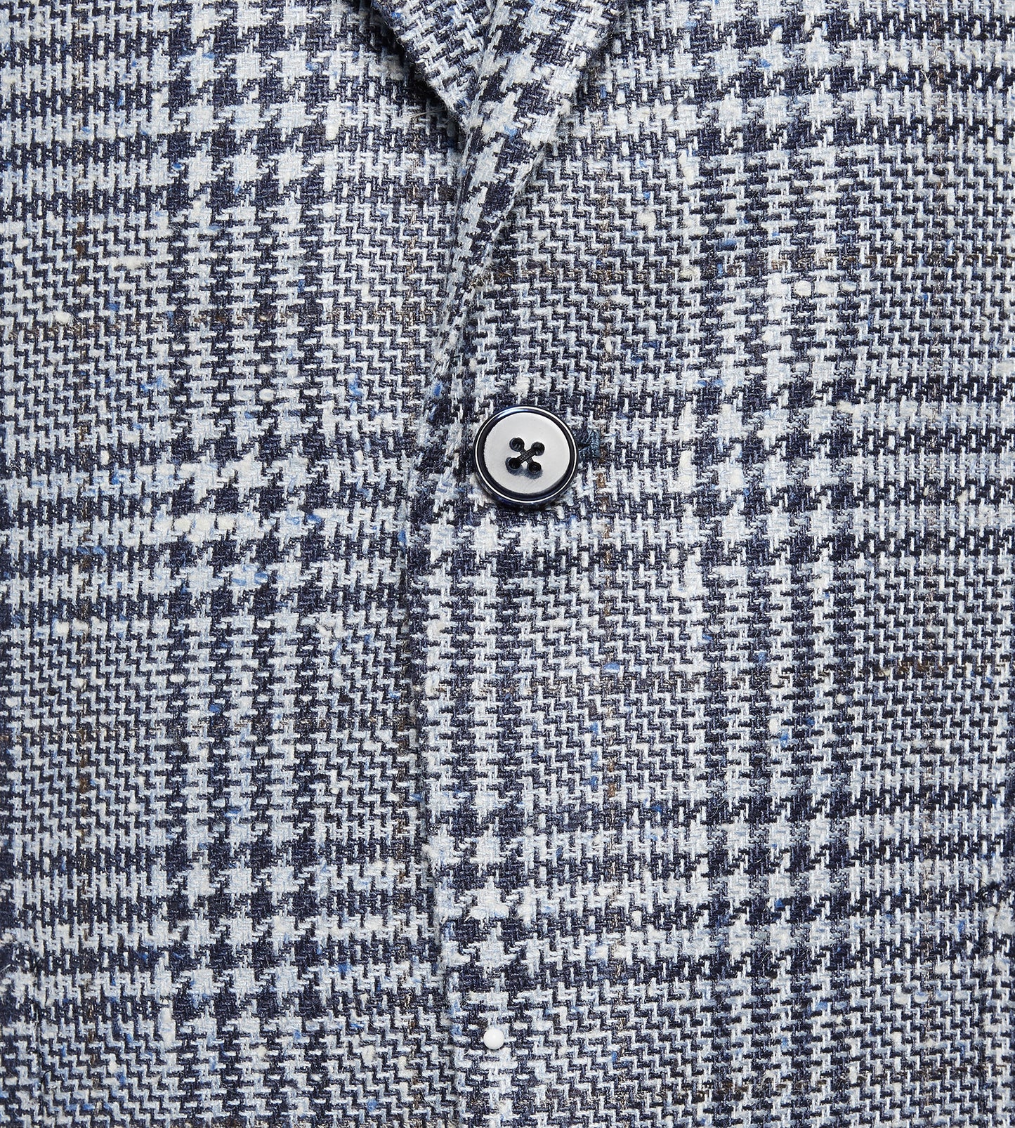 Veste Prince-de-Galles bleu en laine & soie