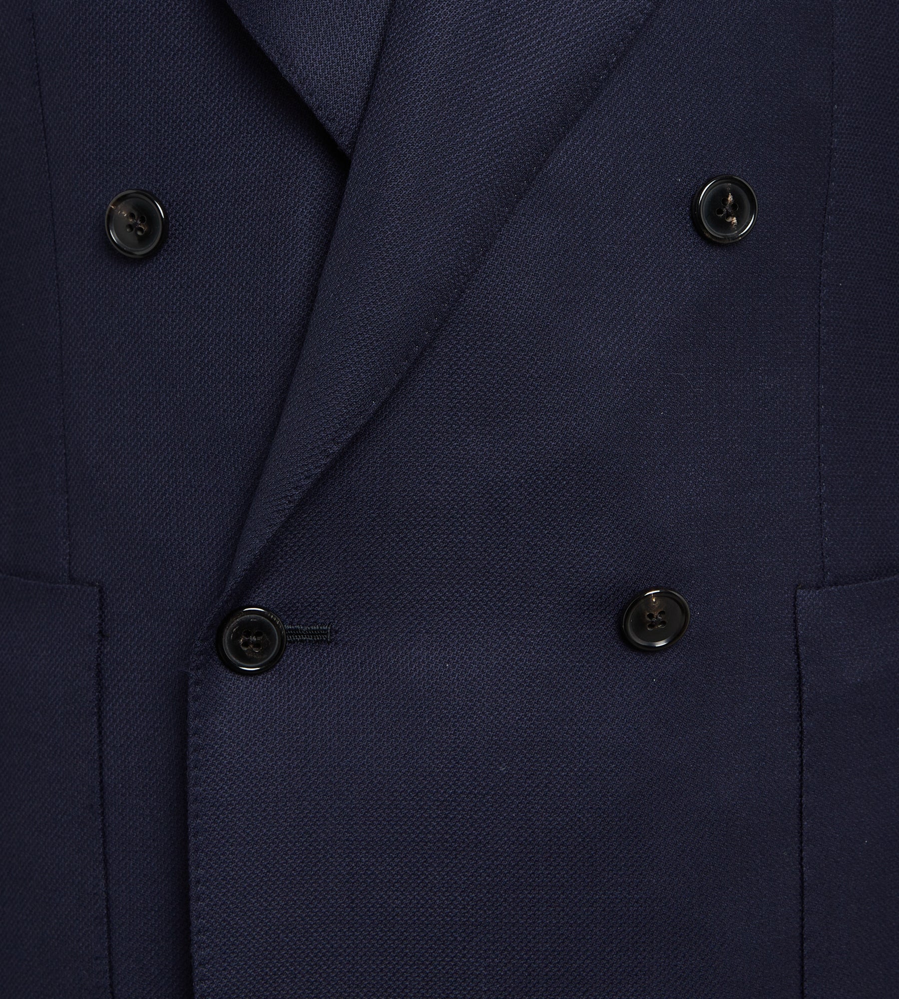 Veste croisée bas bleu marine en laine