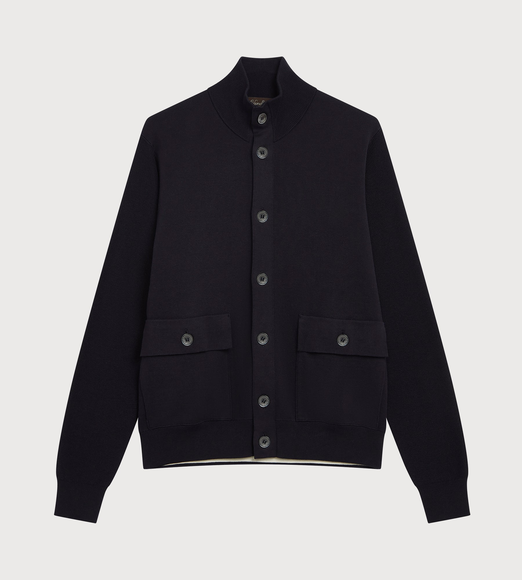 Blouson à col officier en laine
