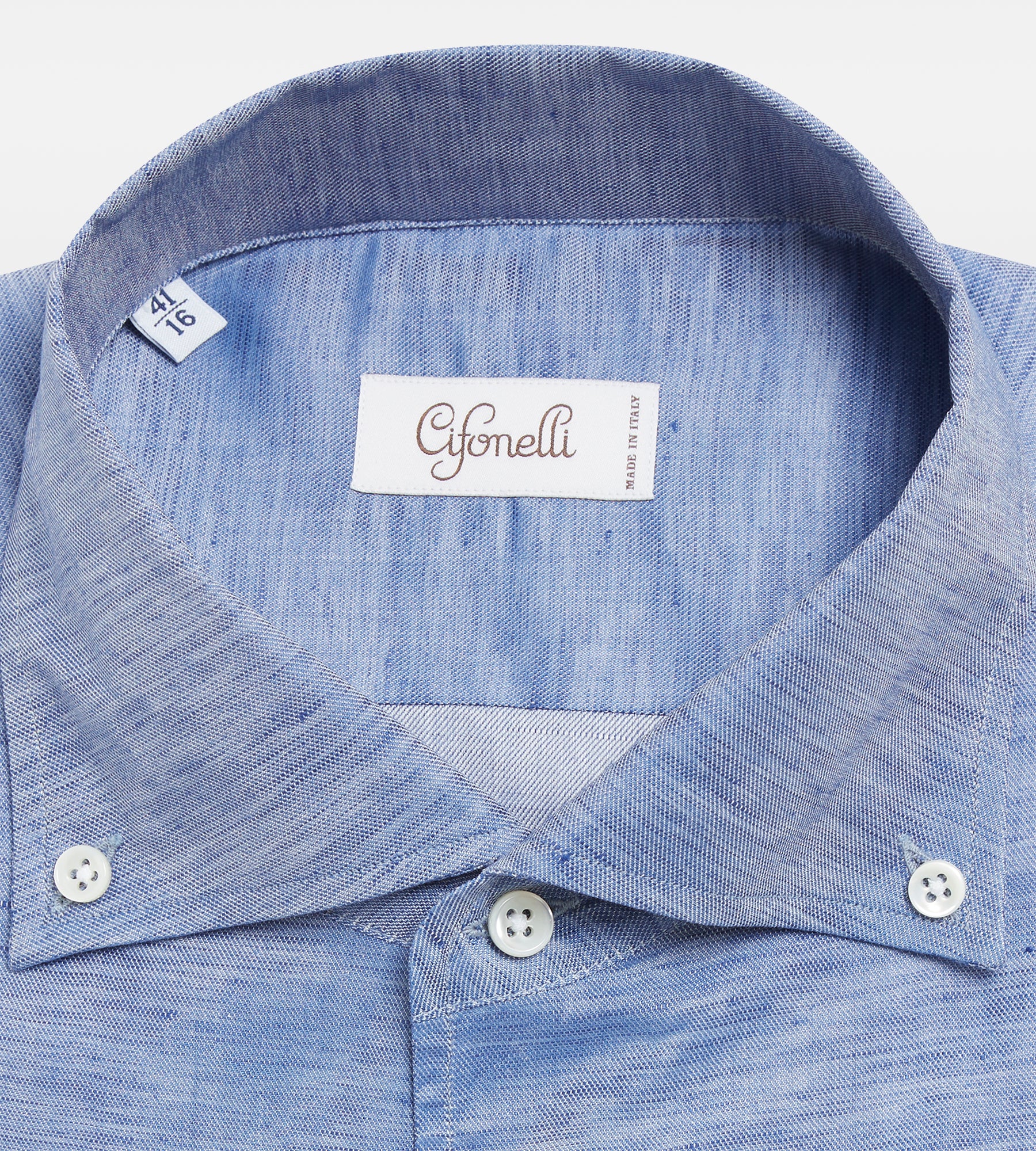 Chemise bleue en coton