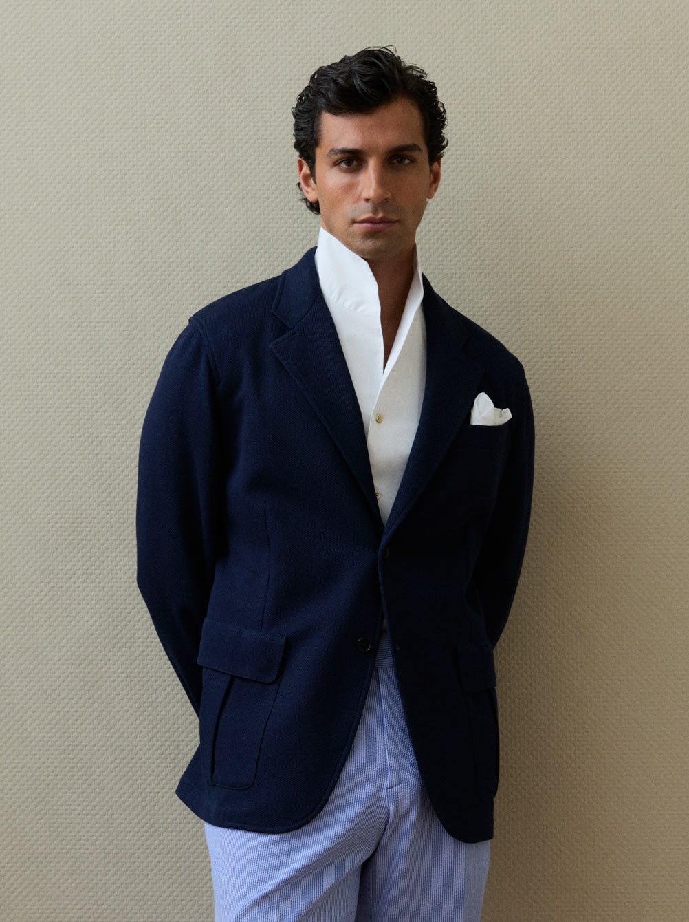 Teba Lorenzo bleu marine en coton