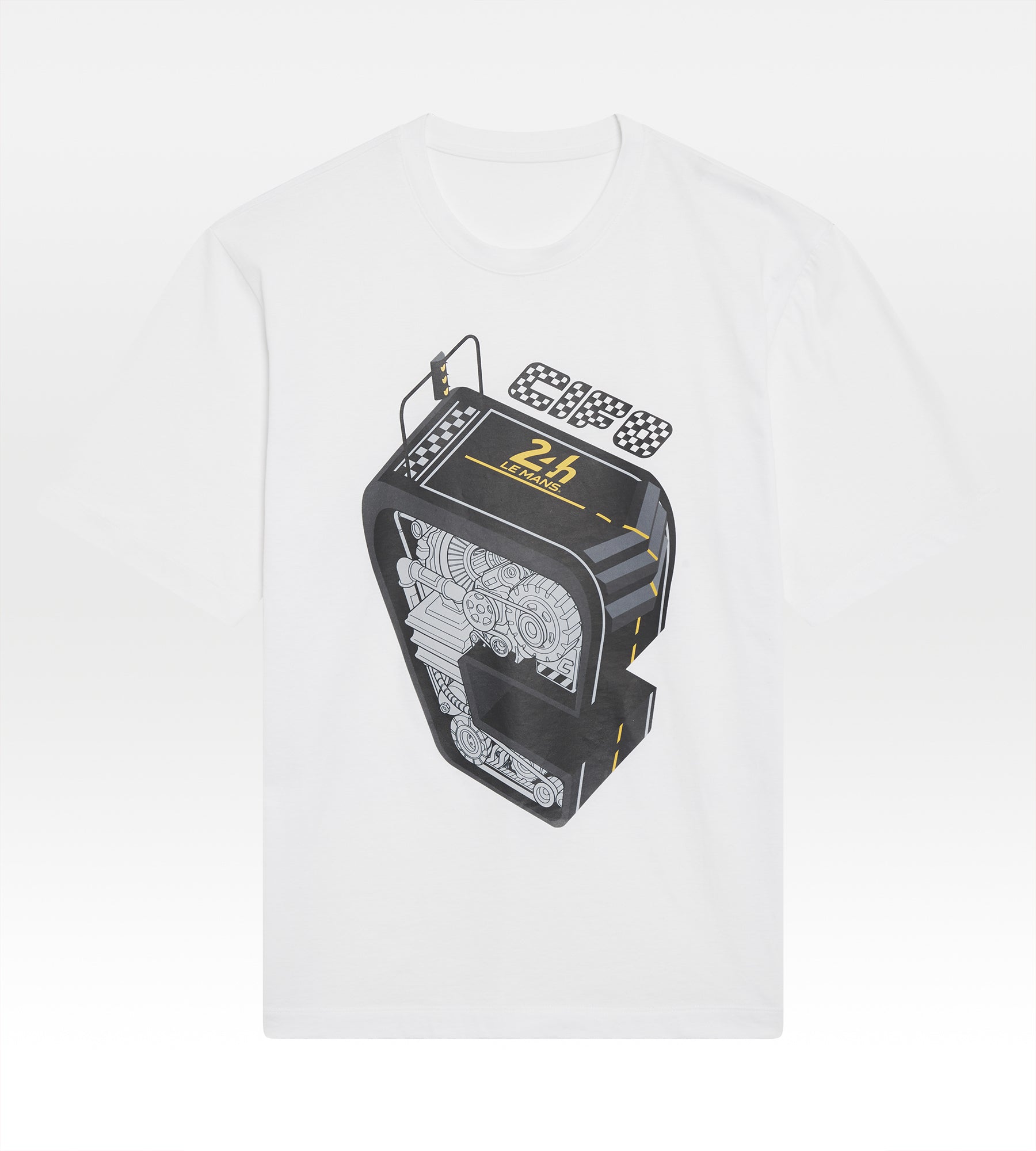 T-shirt en coton blanc & noir - 24h du Mans