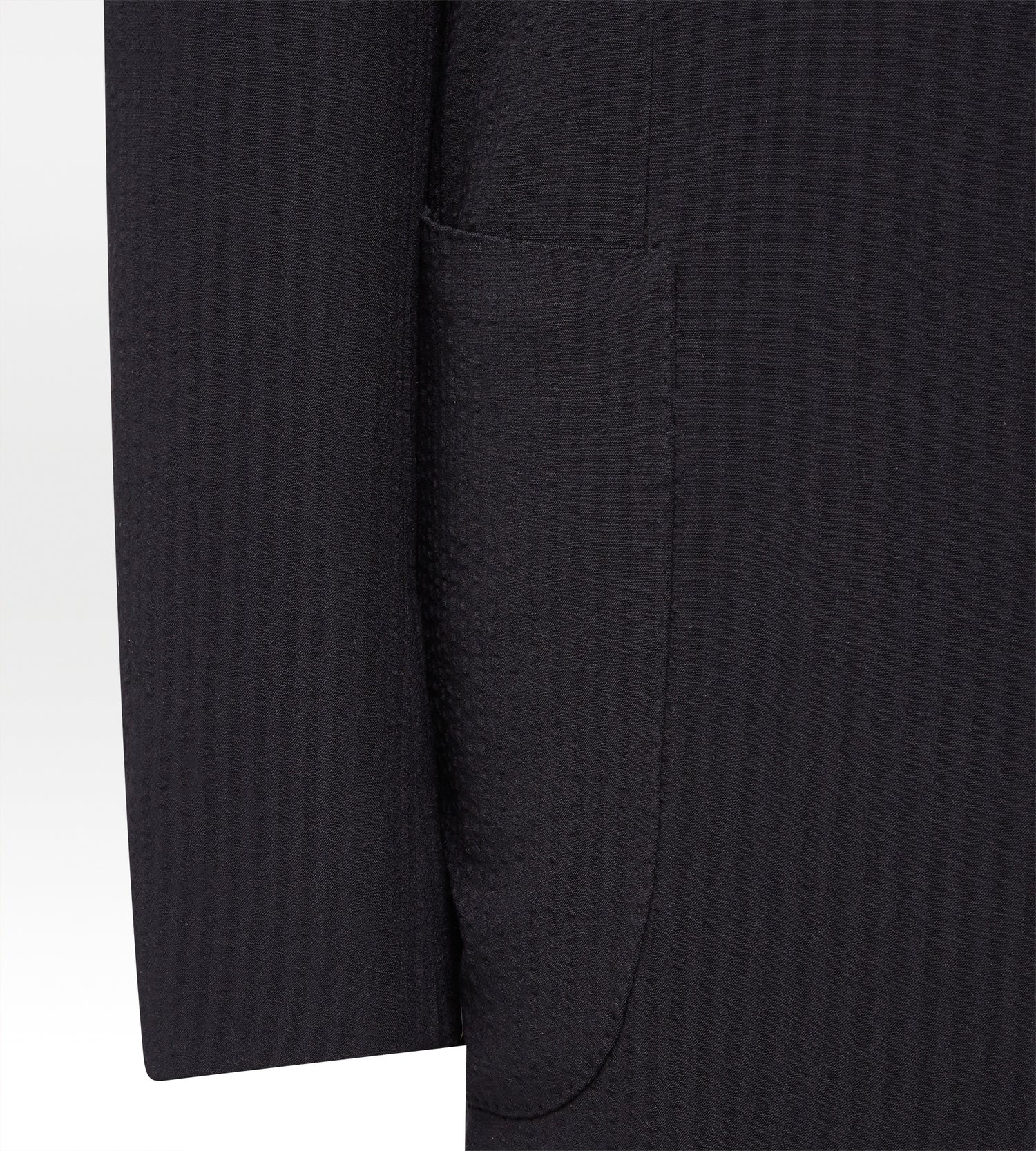 Costume bleu nuit seersucker de laine