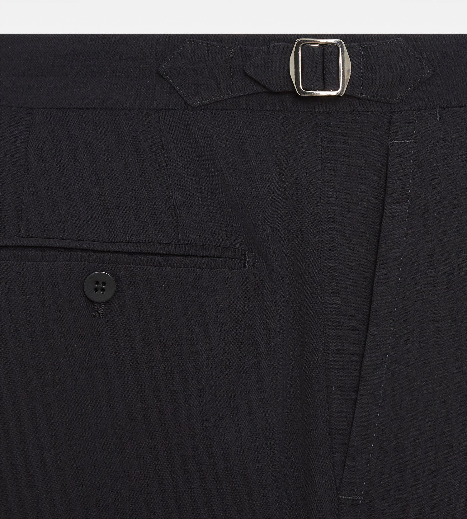 Costume bleu nuit seersucker de laine