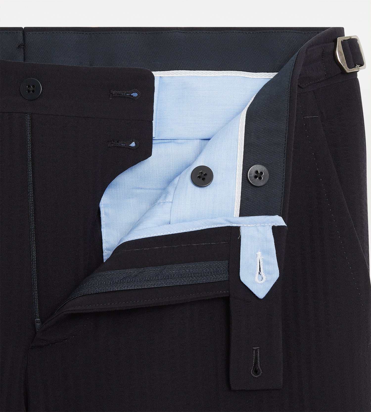 Costume bleu nuit seersucker de laine