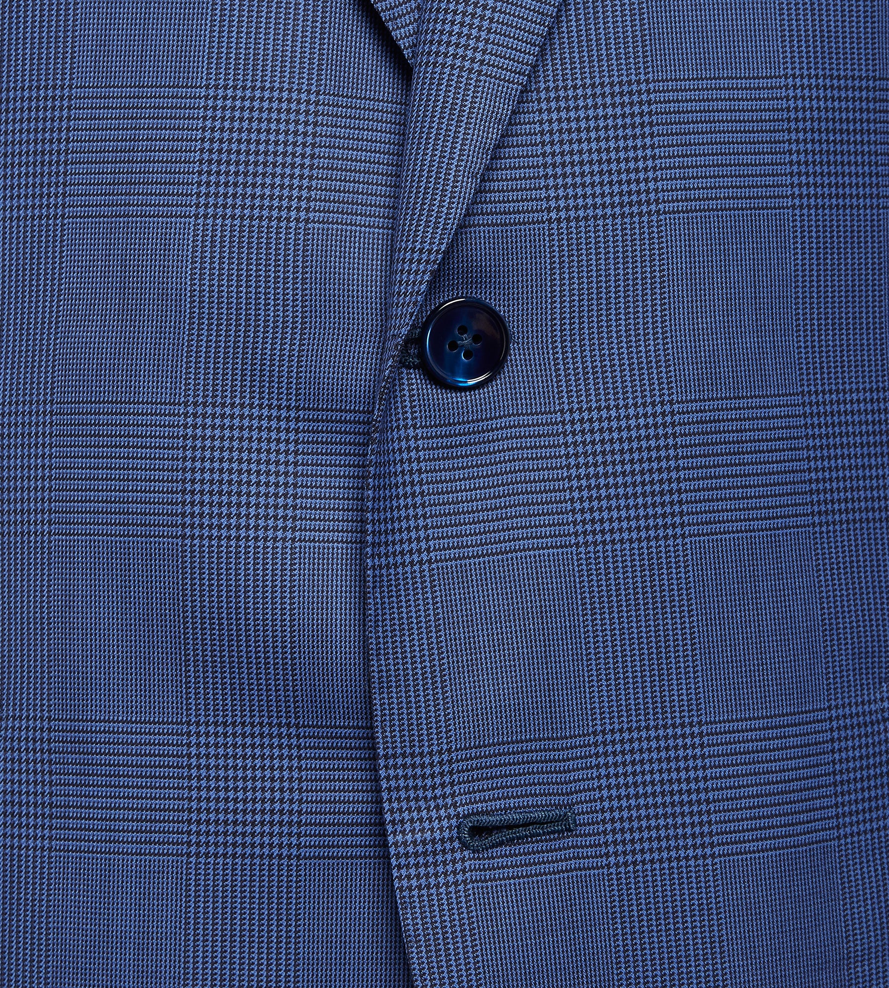 Costume bleu en laine Prince de Galles