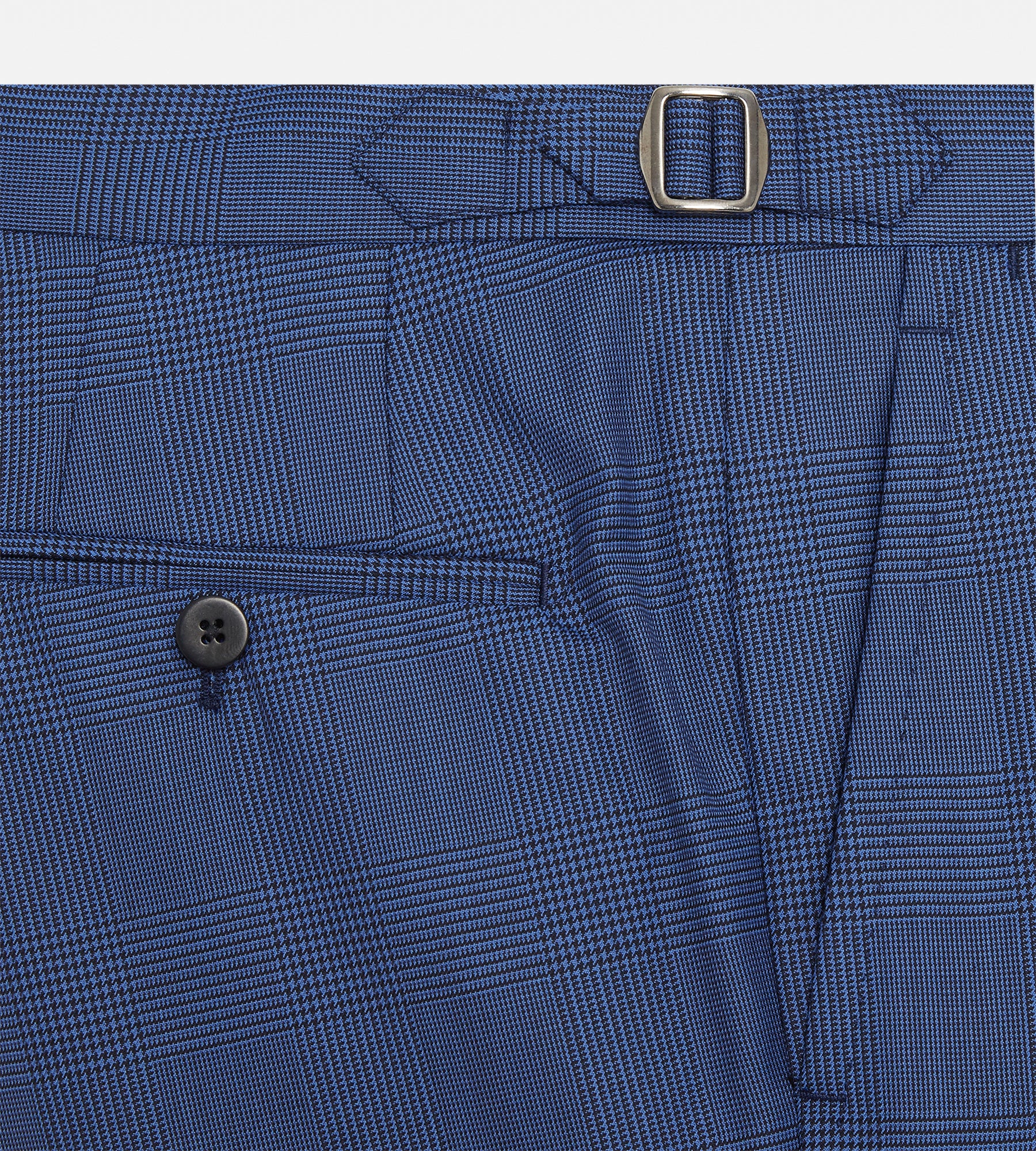 Costume bleu en laine Prince de Galles