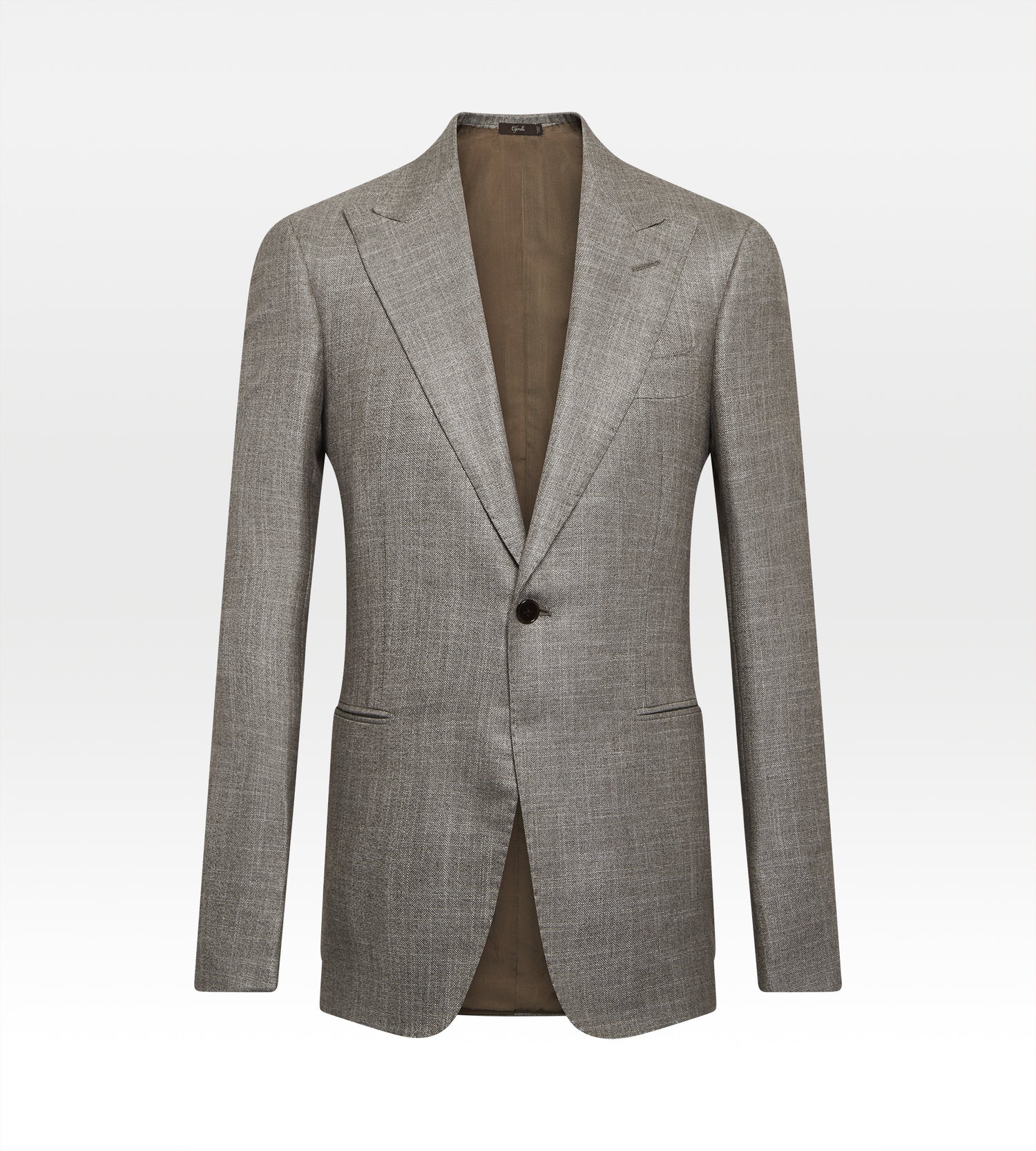 Veste en cachemire et soie beige brillant