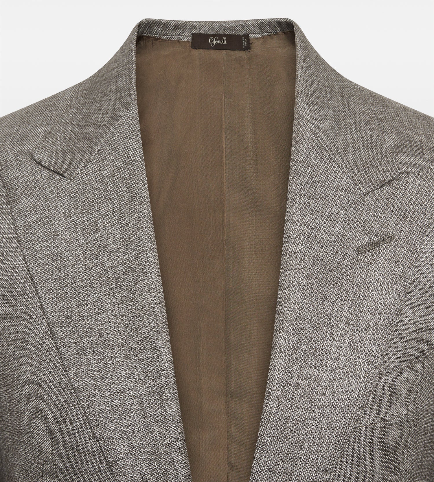 Veste en cachemire et soie beige brillant