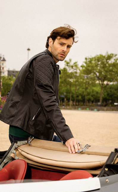 Midnight blue leather jacket - 24h du Mans