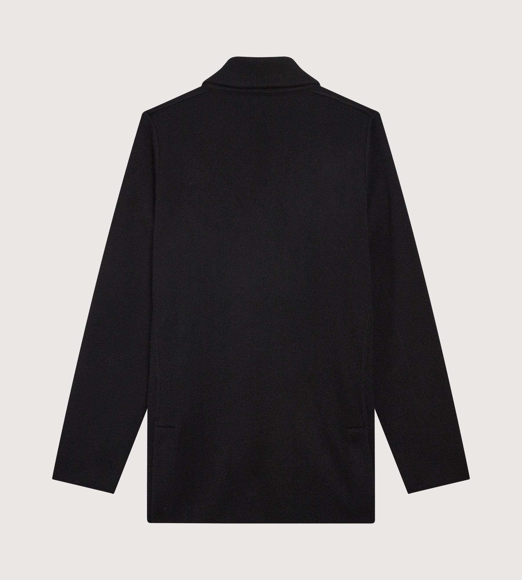 Cardigan croisé en cachemire noir à col châle