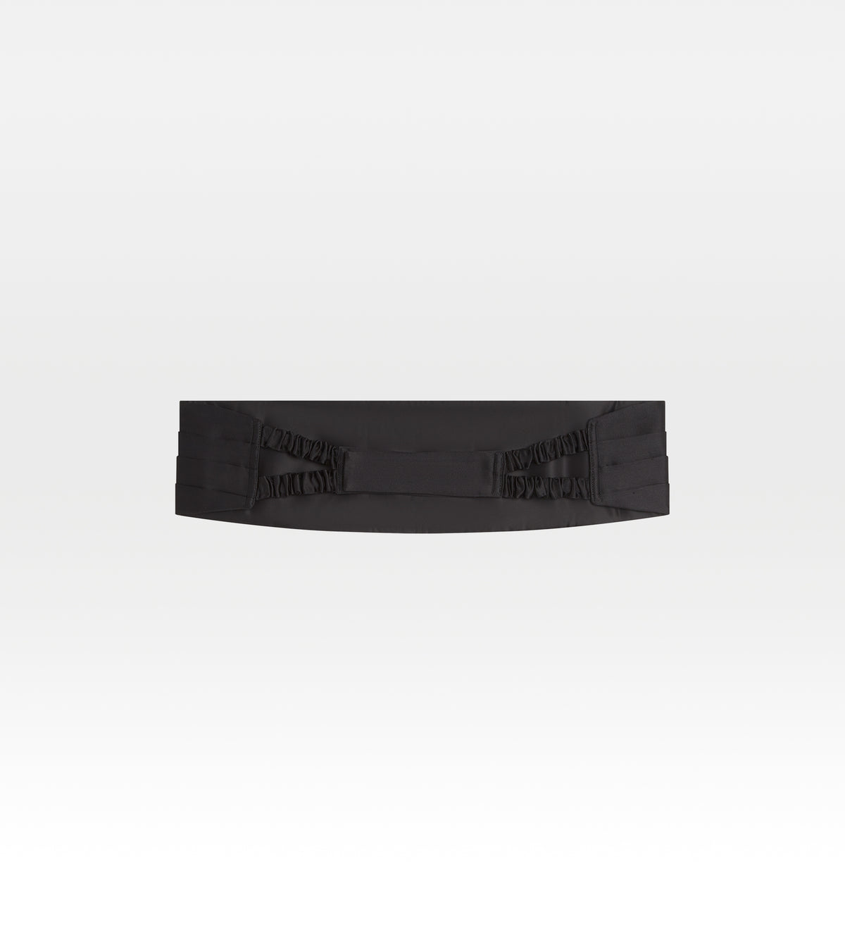 Ceinture de smoking noir en soie