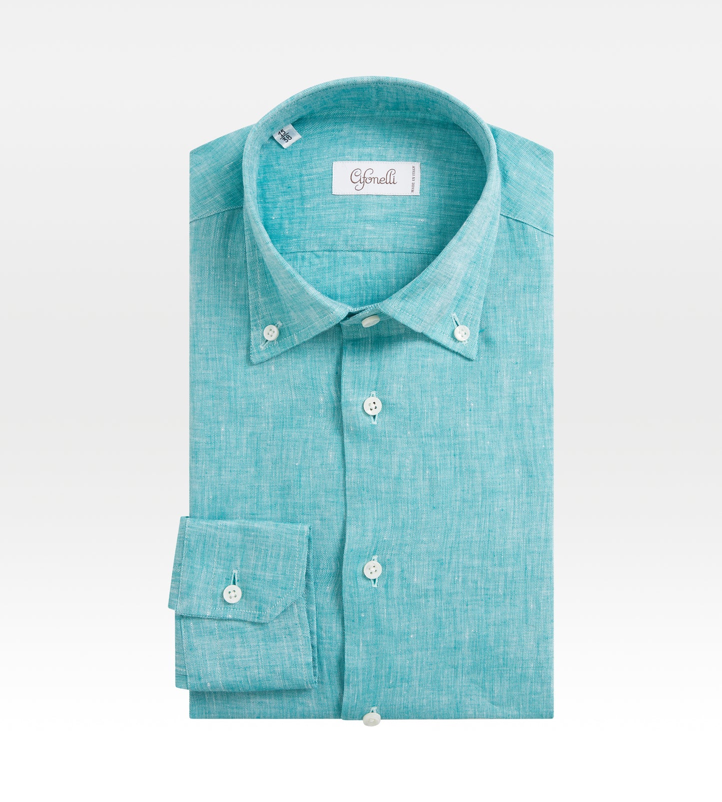 Chemise en lin vert