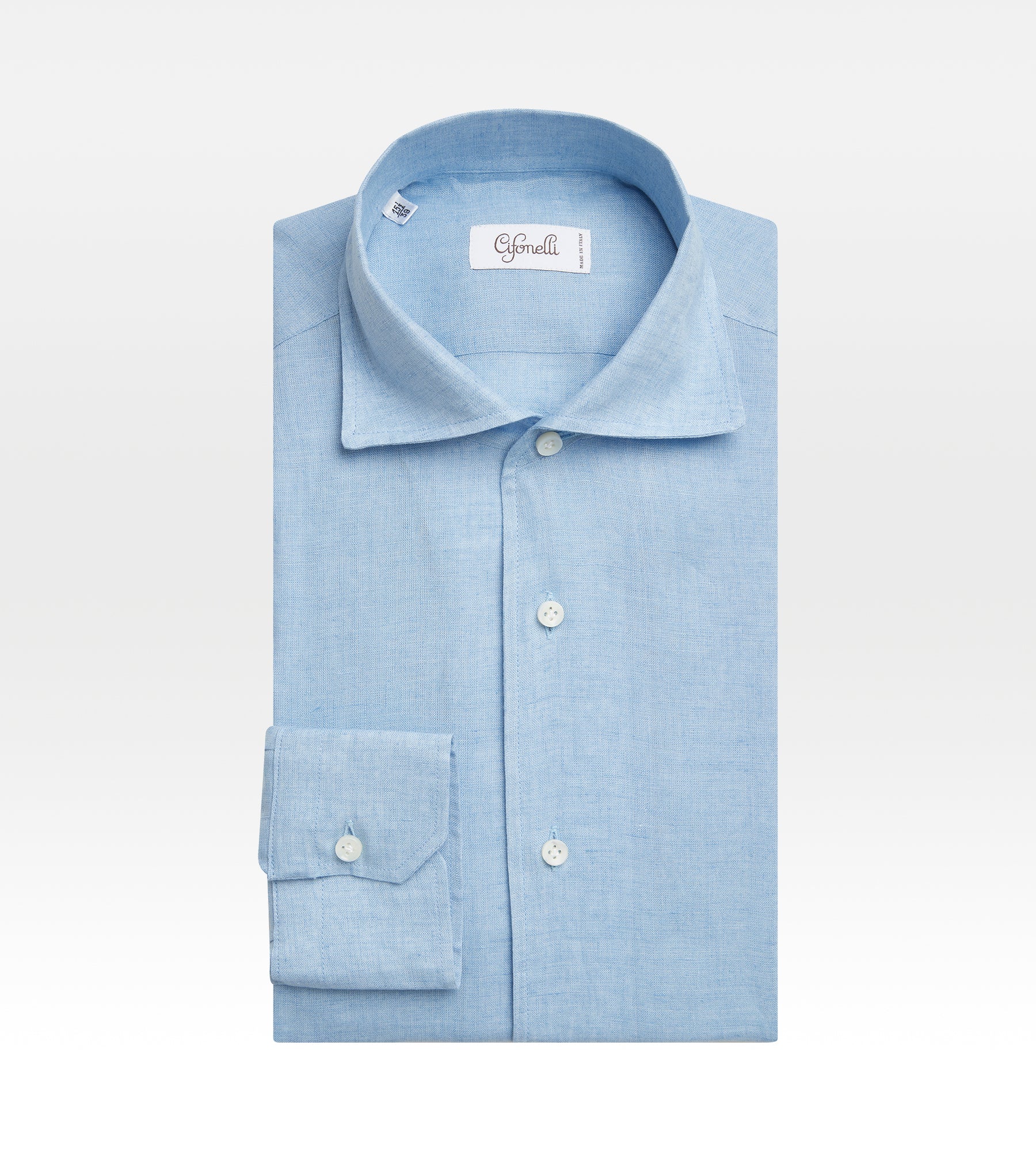 Chemise bleu ciel en lin