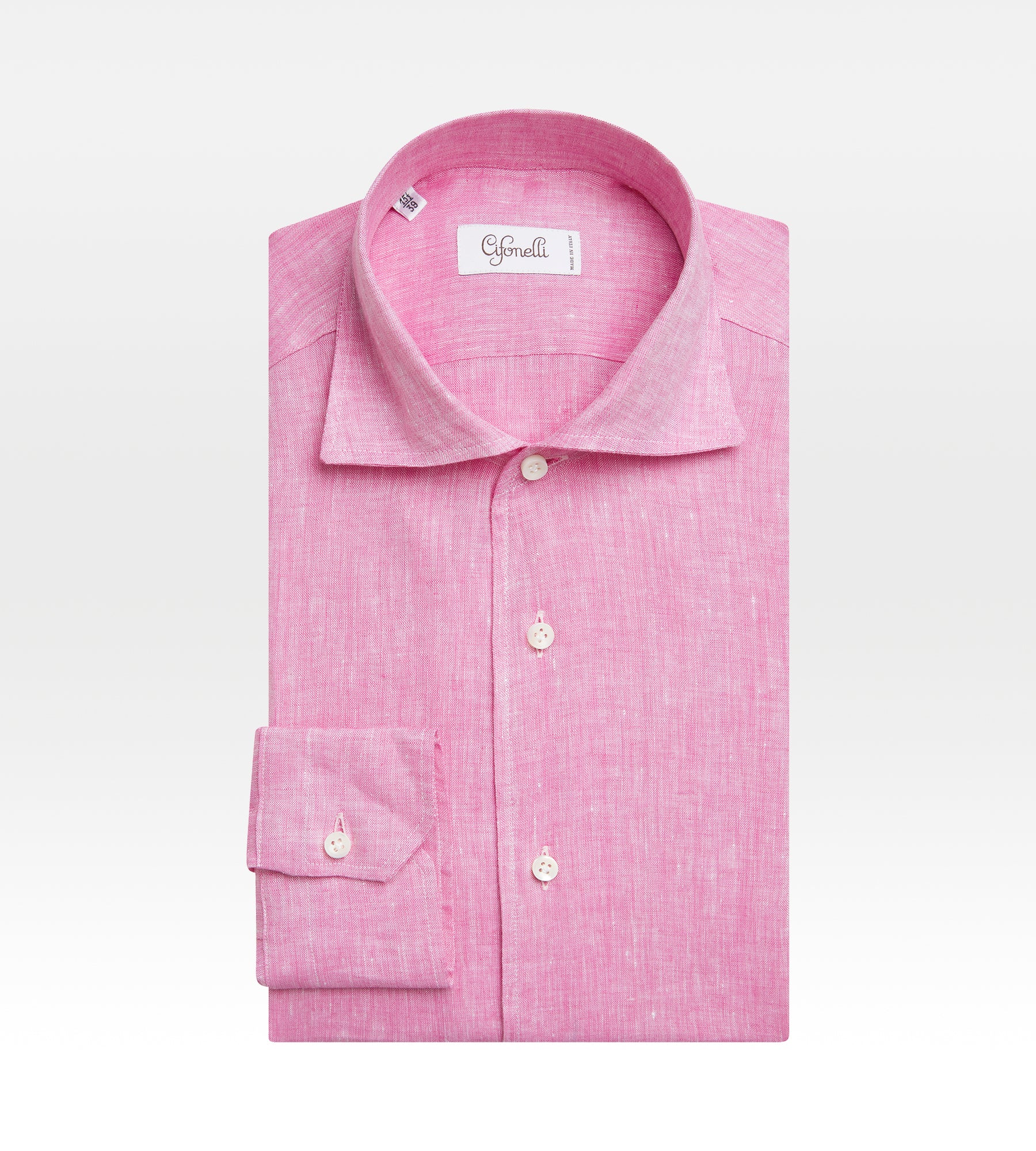 Chemise rose en lin