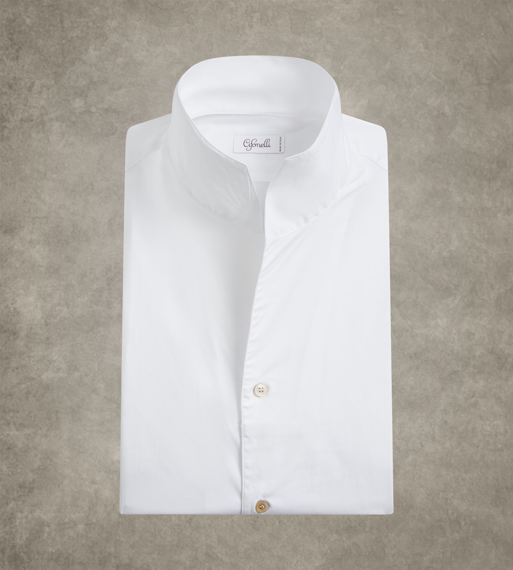 Chemise blanche à col indien