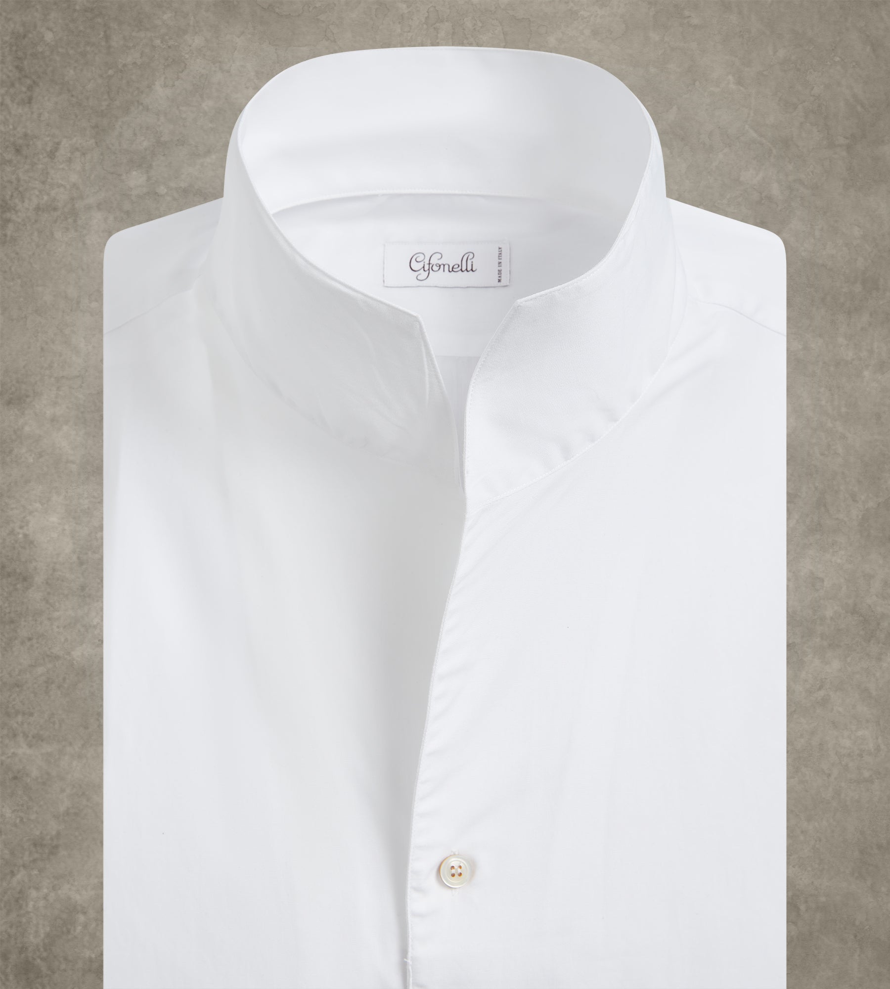 Chemise blanche à col indien