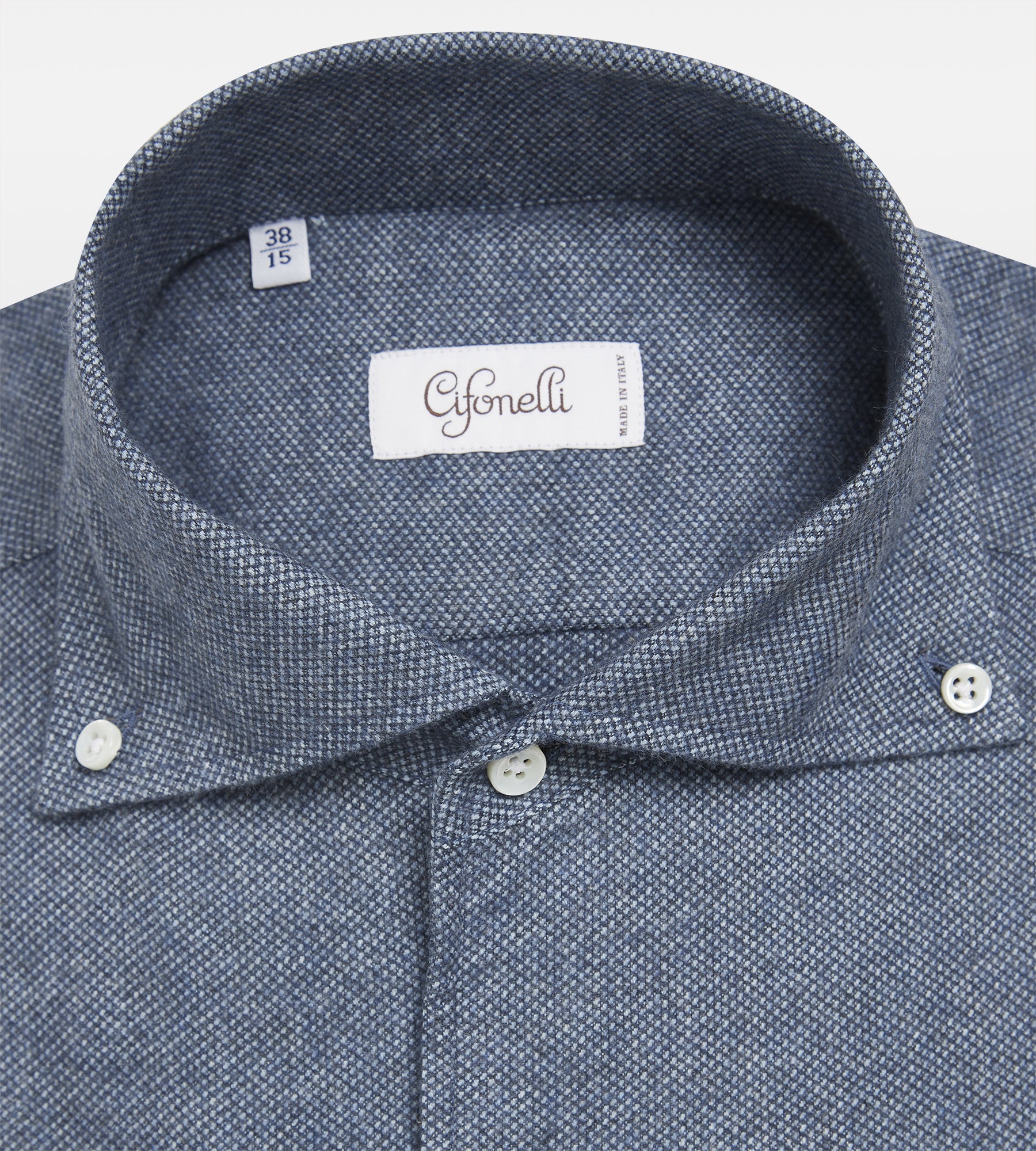 Chemise bleu foncé en coton piqué