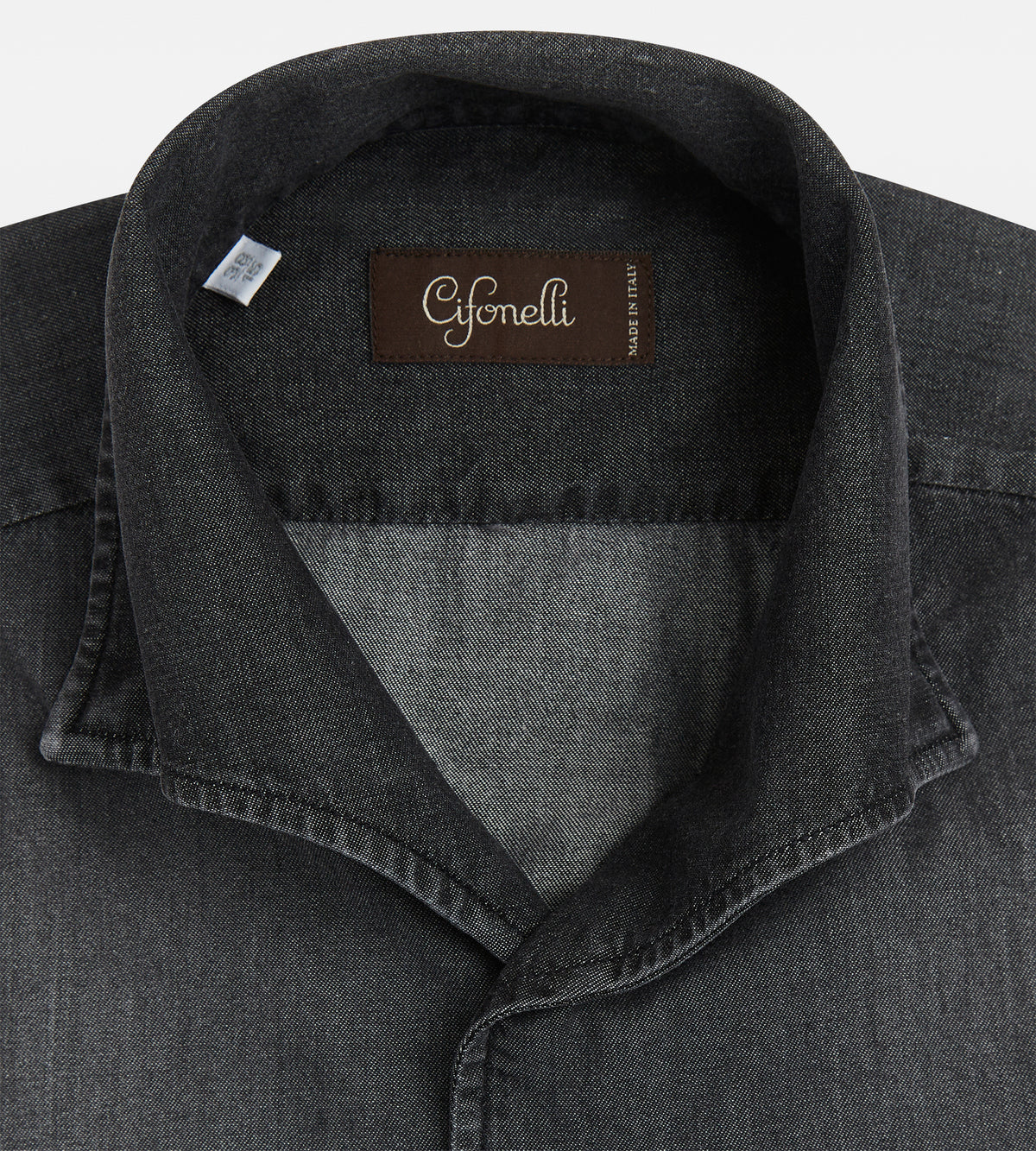 Chemise en coton gris délavé