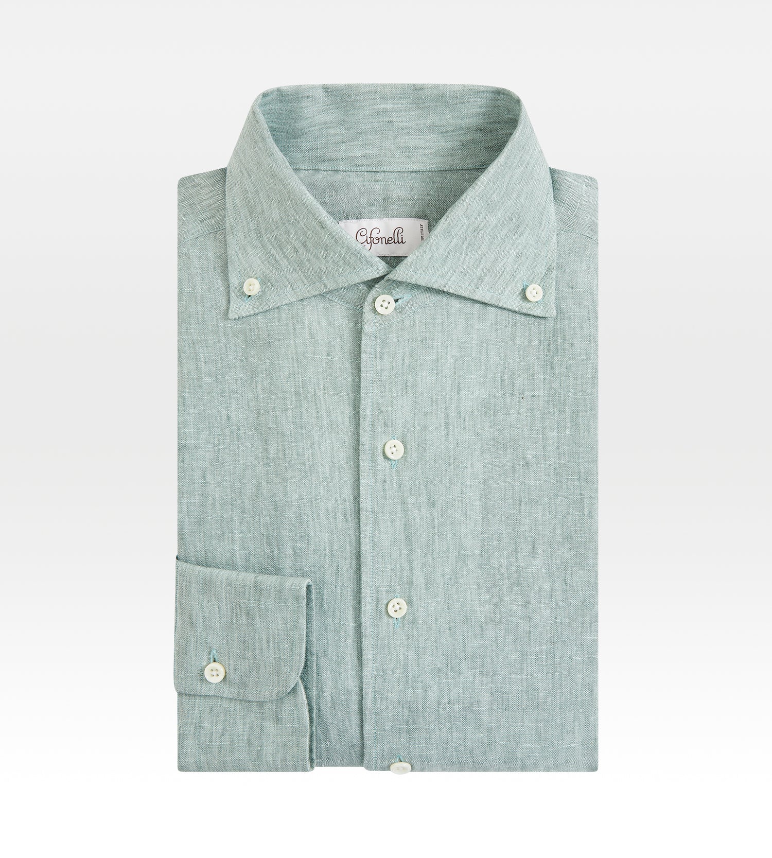 Chemise verte en lin