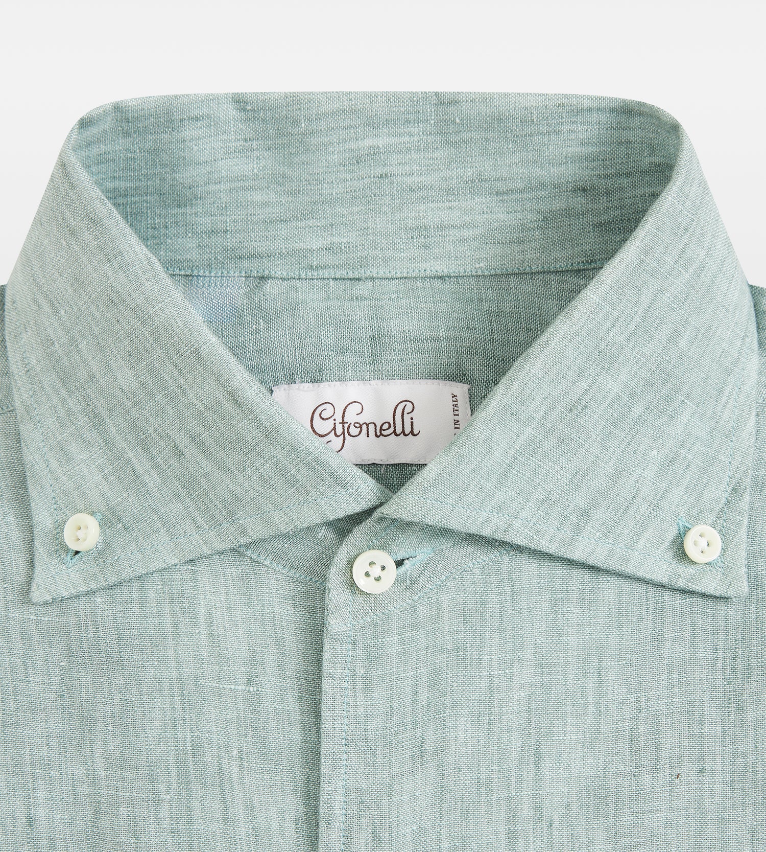 Chemise verte en lin