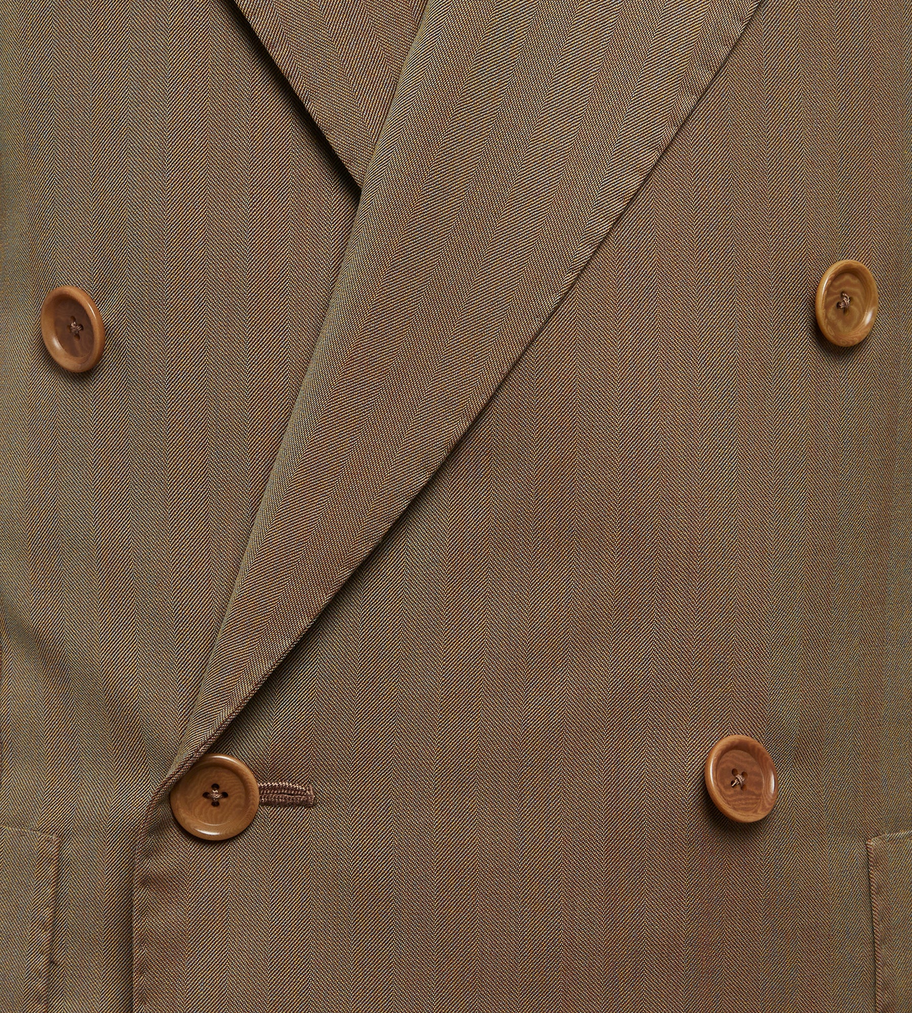 Costume croisé solaro en laine camel