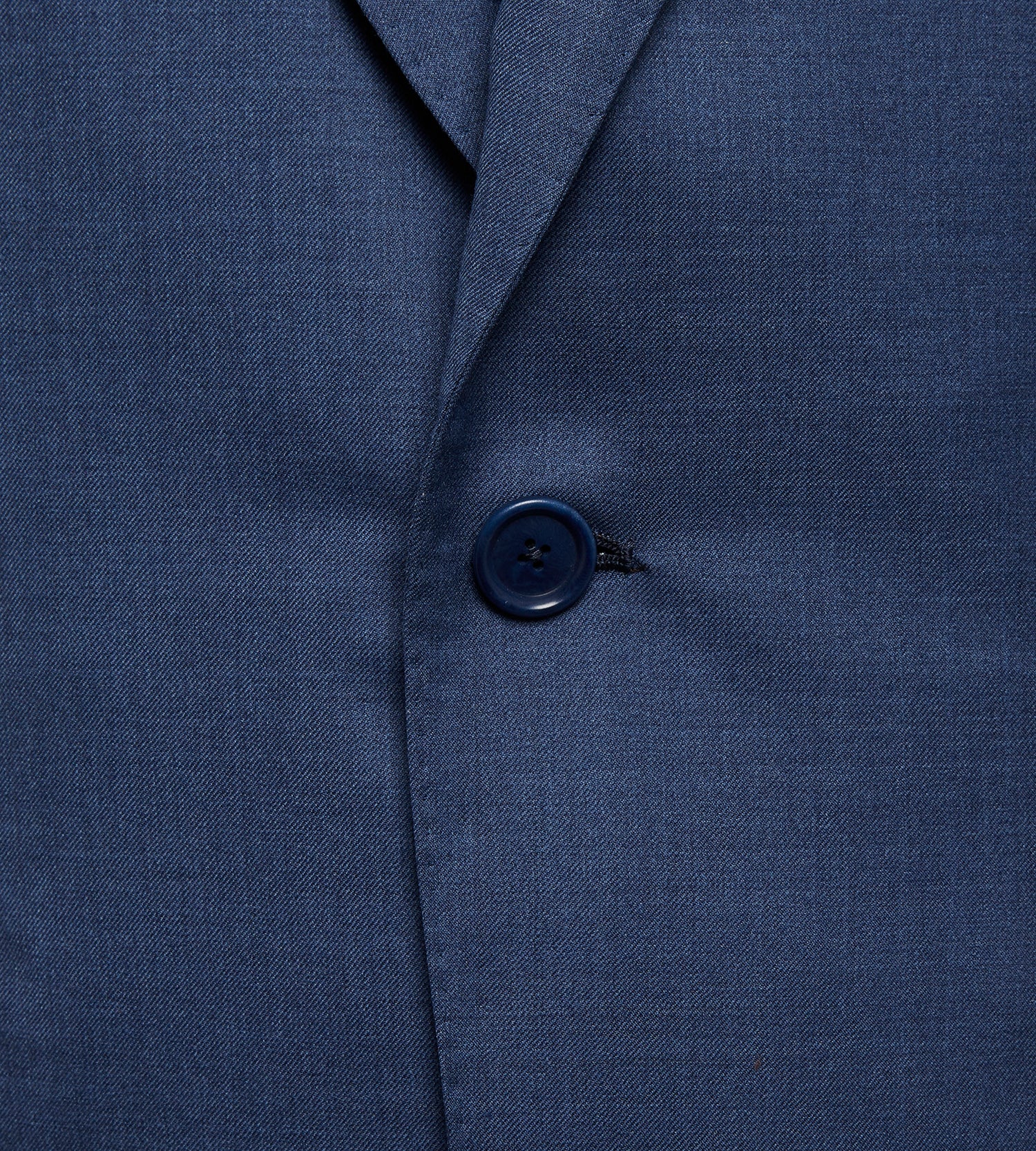 Costume droit bleu en laine