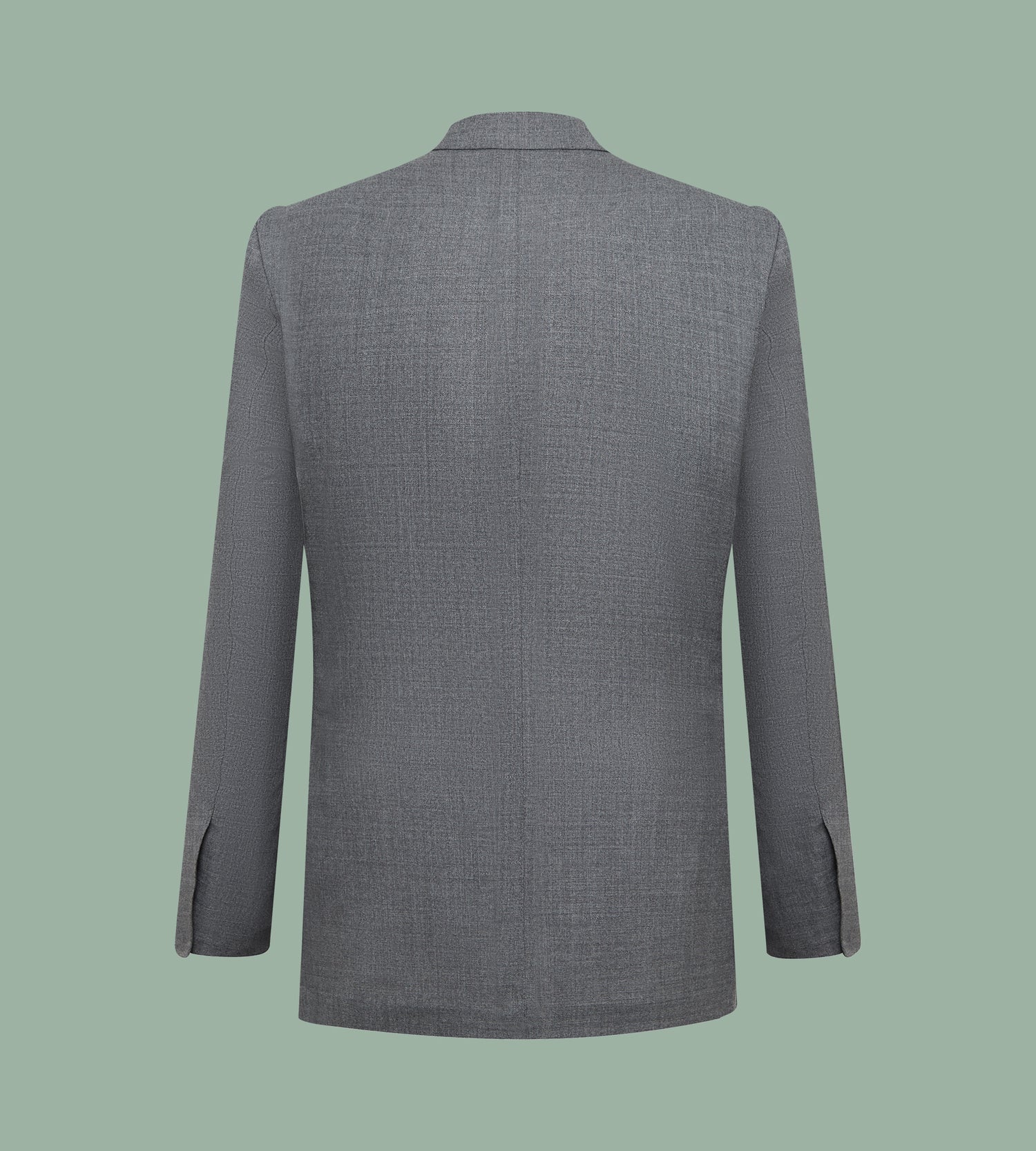 Costume croisé bas gris en laine