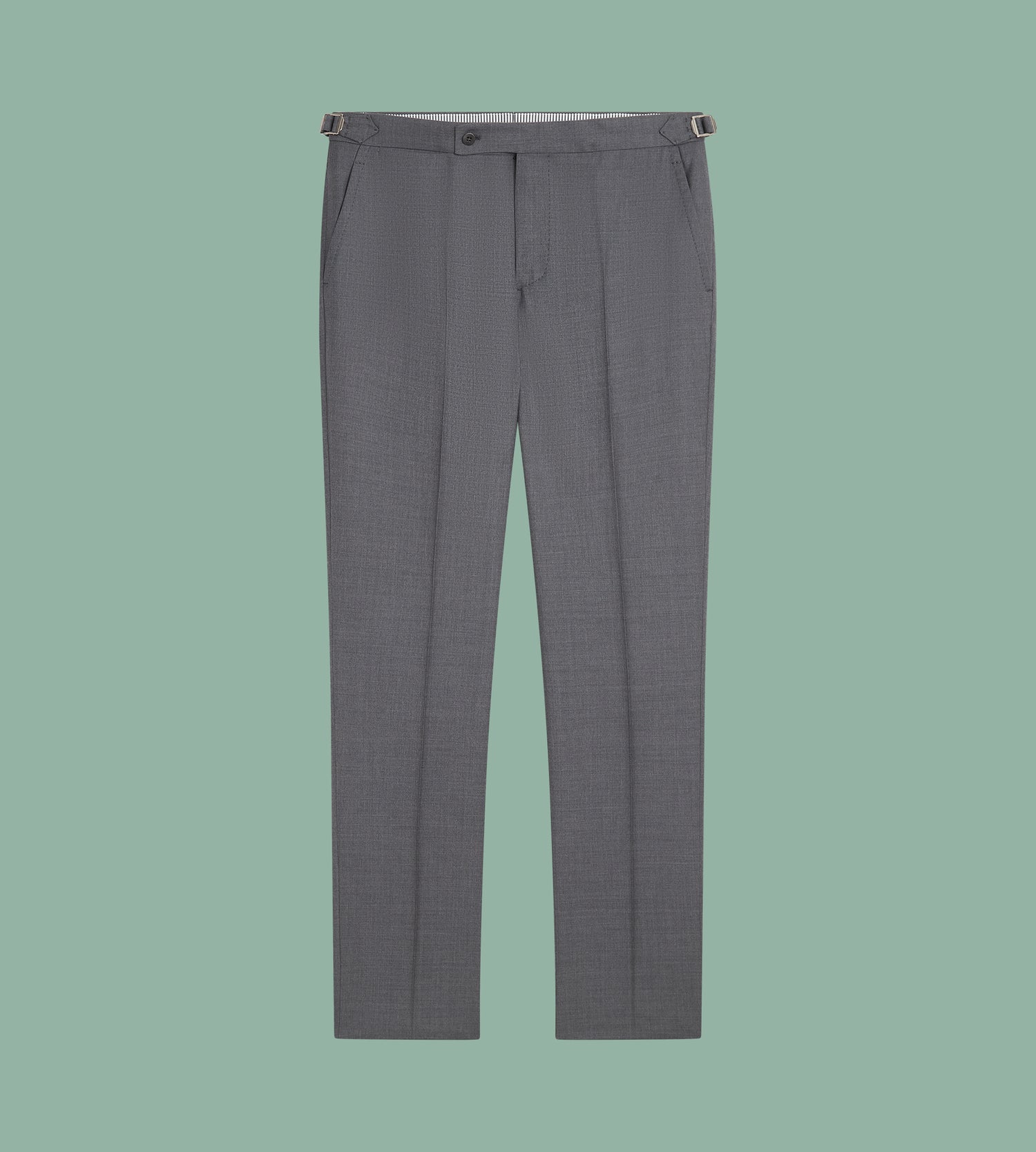 Costume croisé bas gris en laine