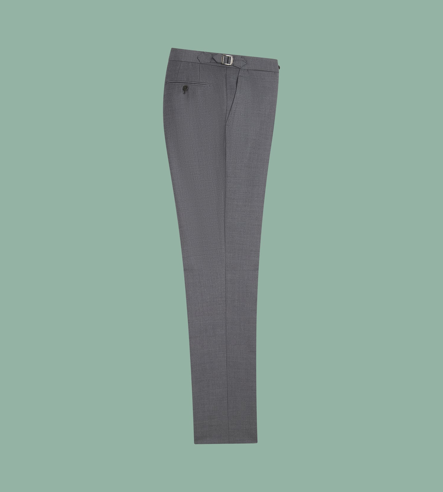 Costume croisé bas gris en laine