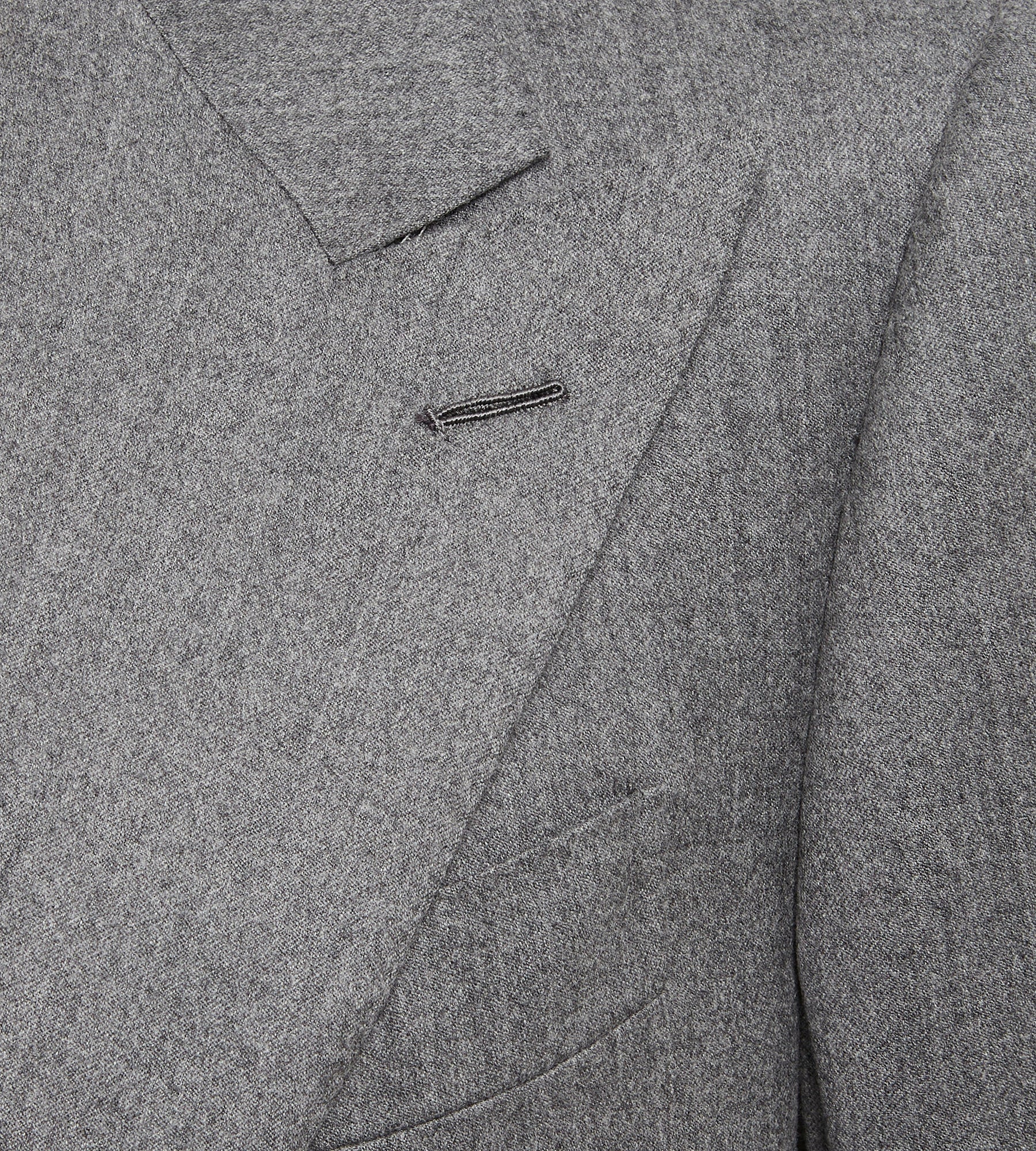 Costume croisé bas 6x1 gris clair en flanelle