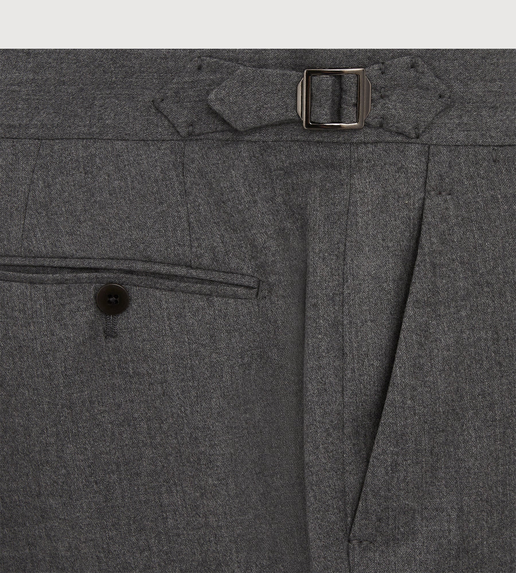 Costume croisé bas 6x1 gris clair en flanelle