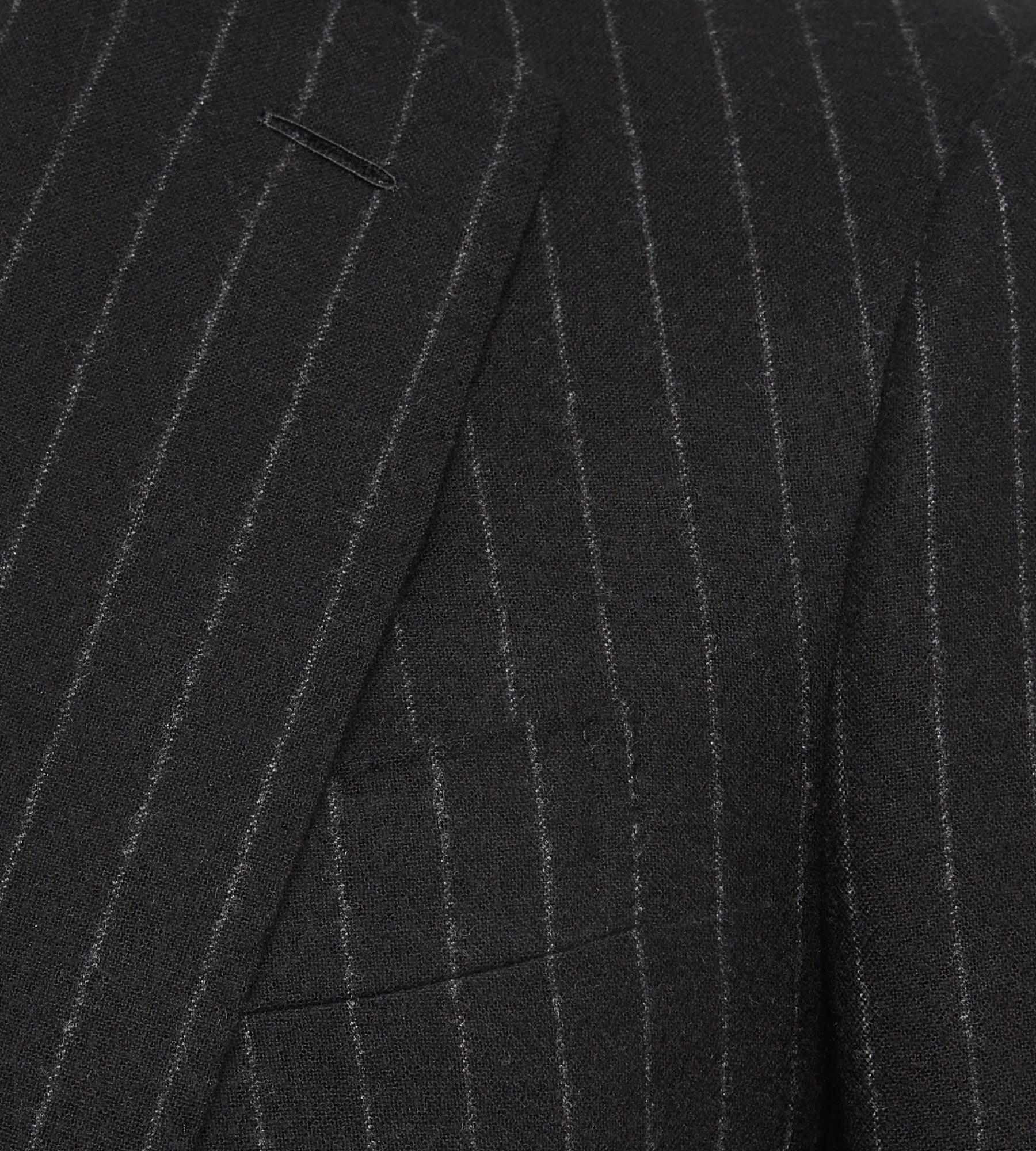 Costume à rayures en flanelle de laine noir