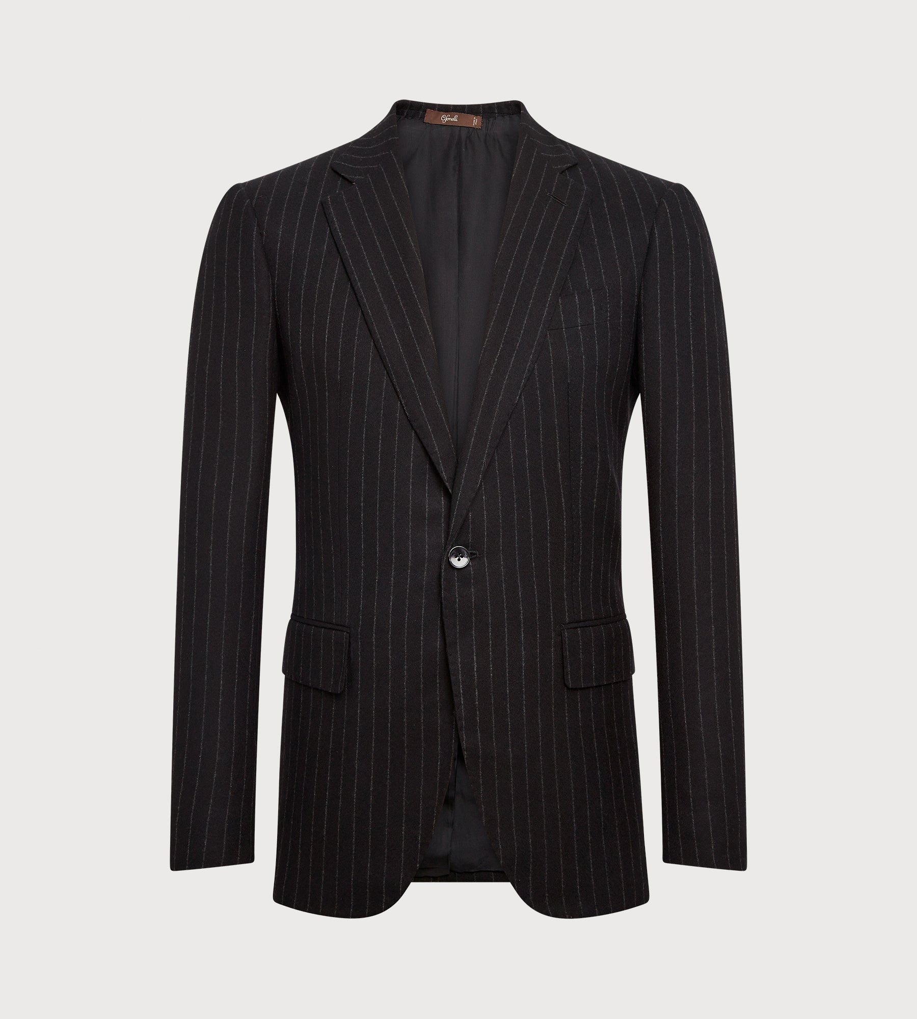 Costume à rayures en flanelle de laine noir