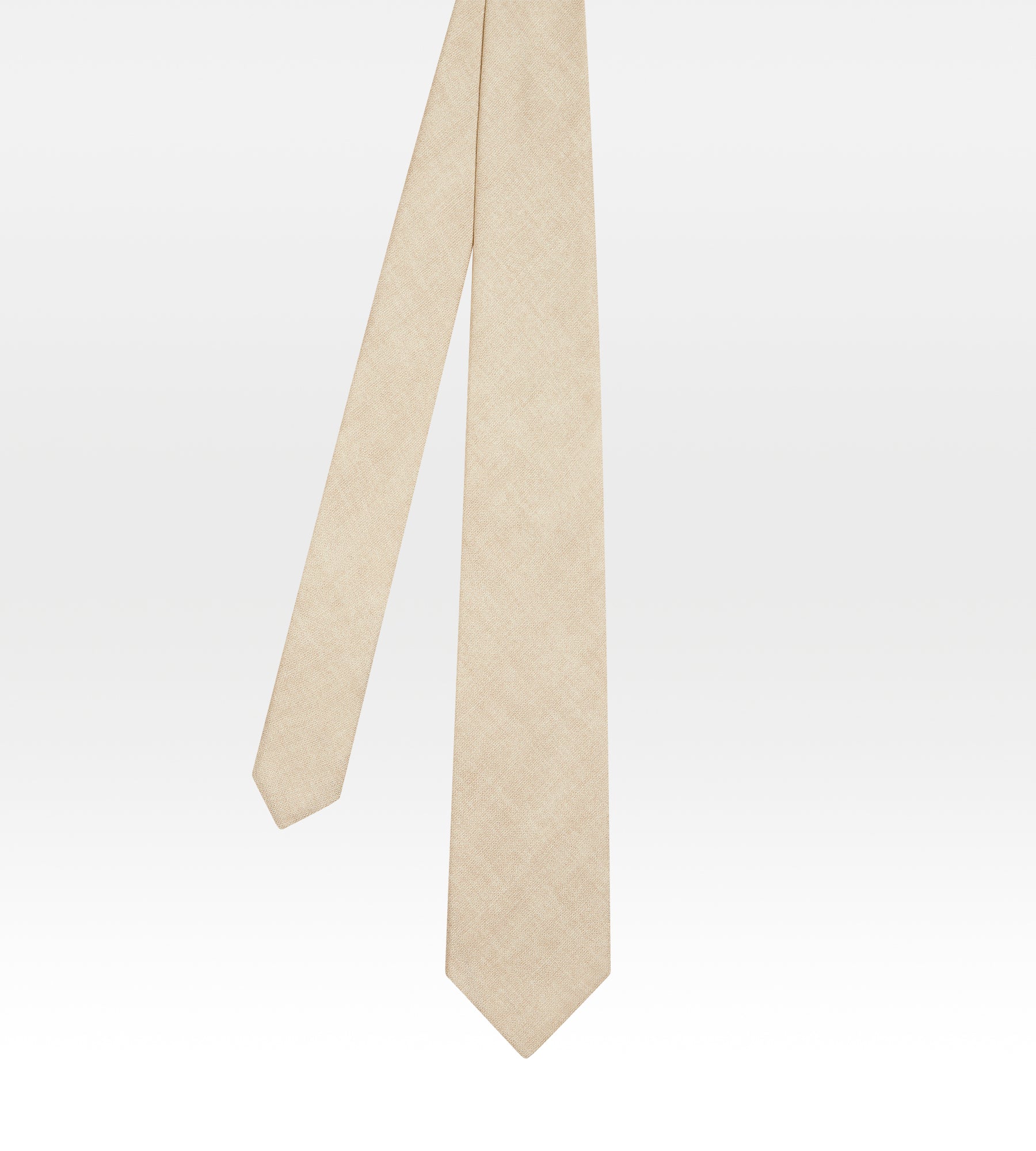 Cravate en soie beige