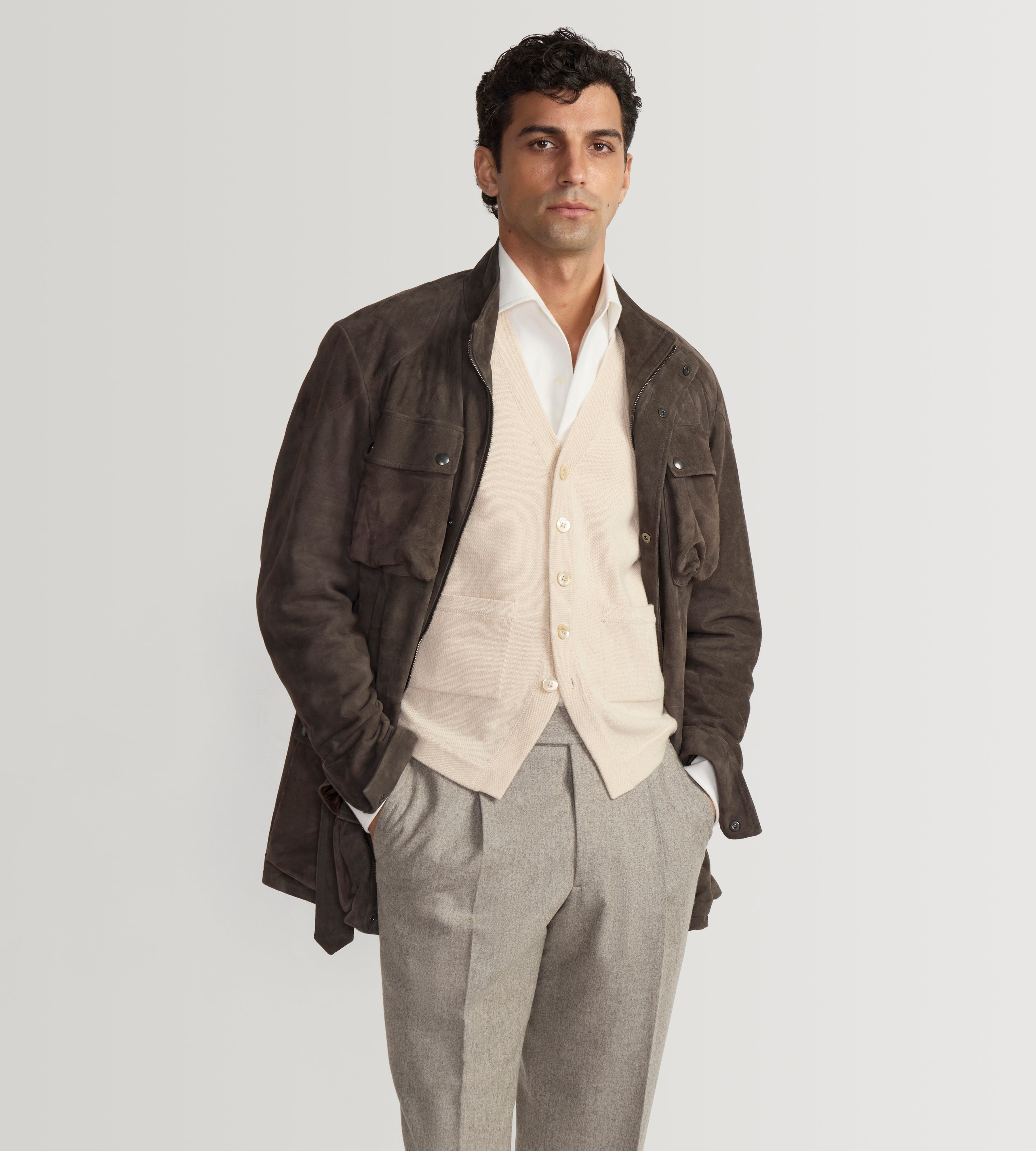 Gilet sans manche beige