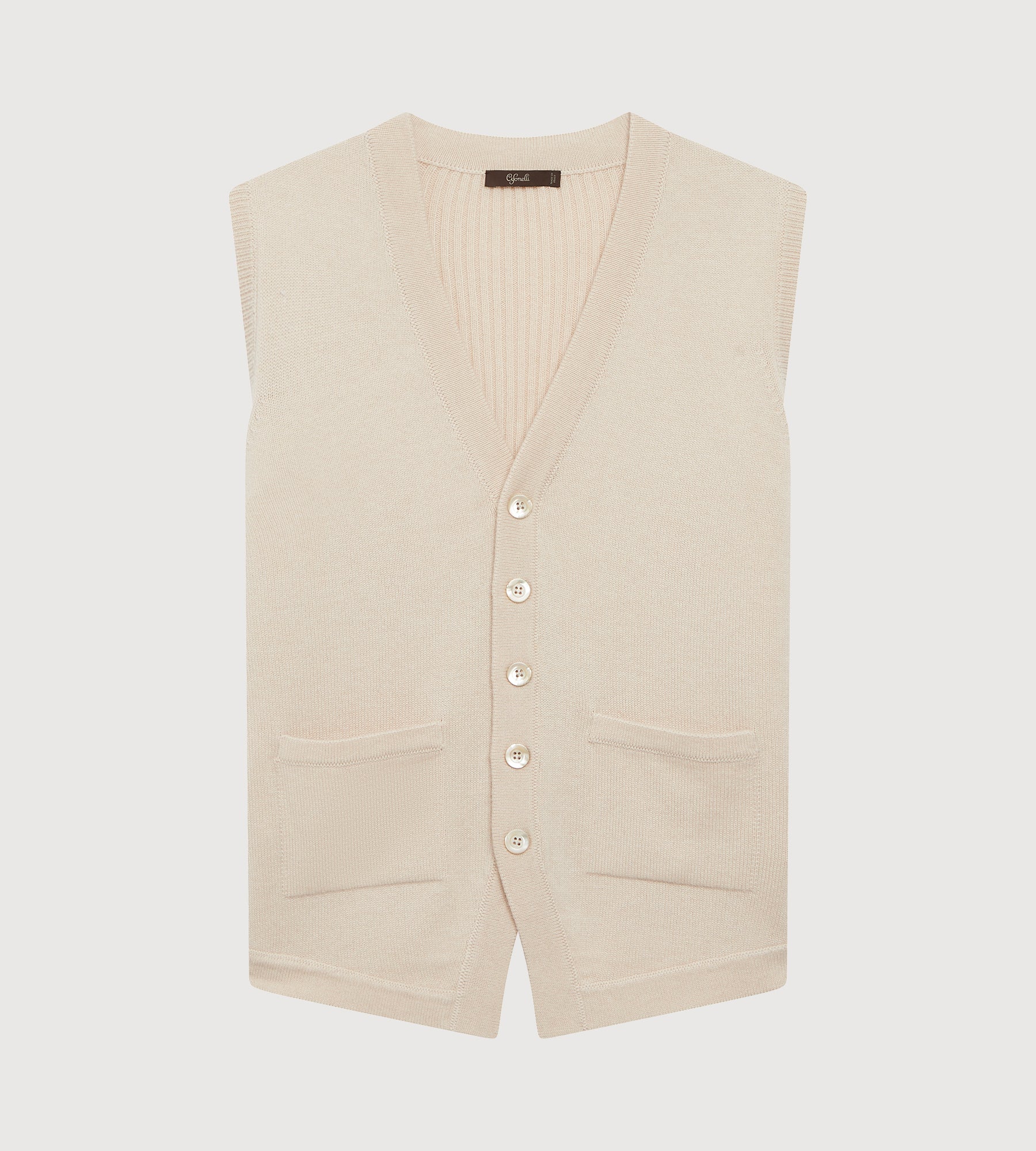 Gilet sans manche beige