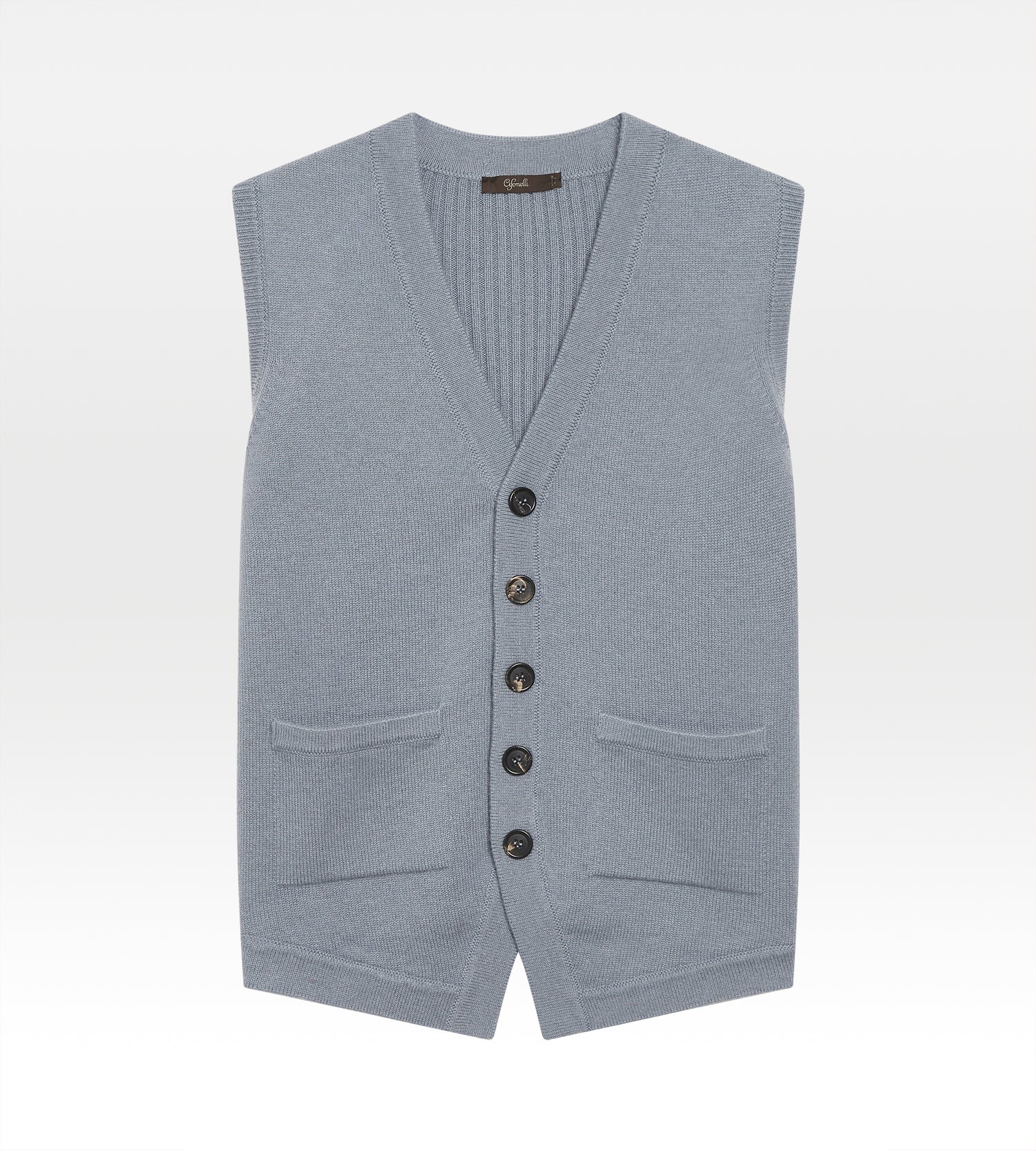 Gilet sans manche en cachemire gris