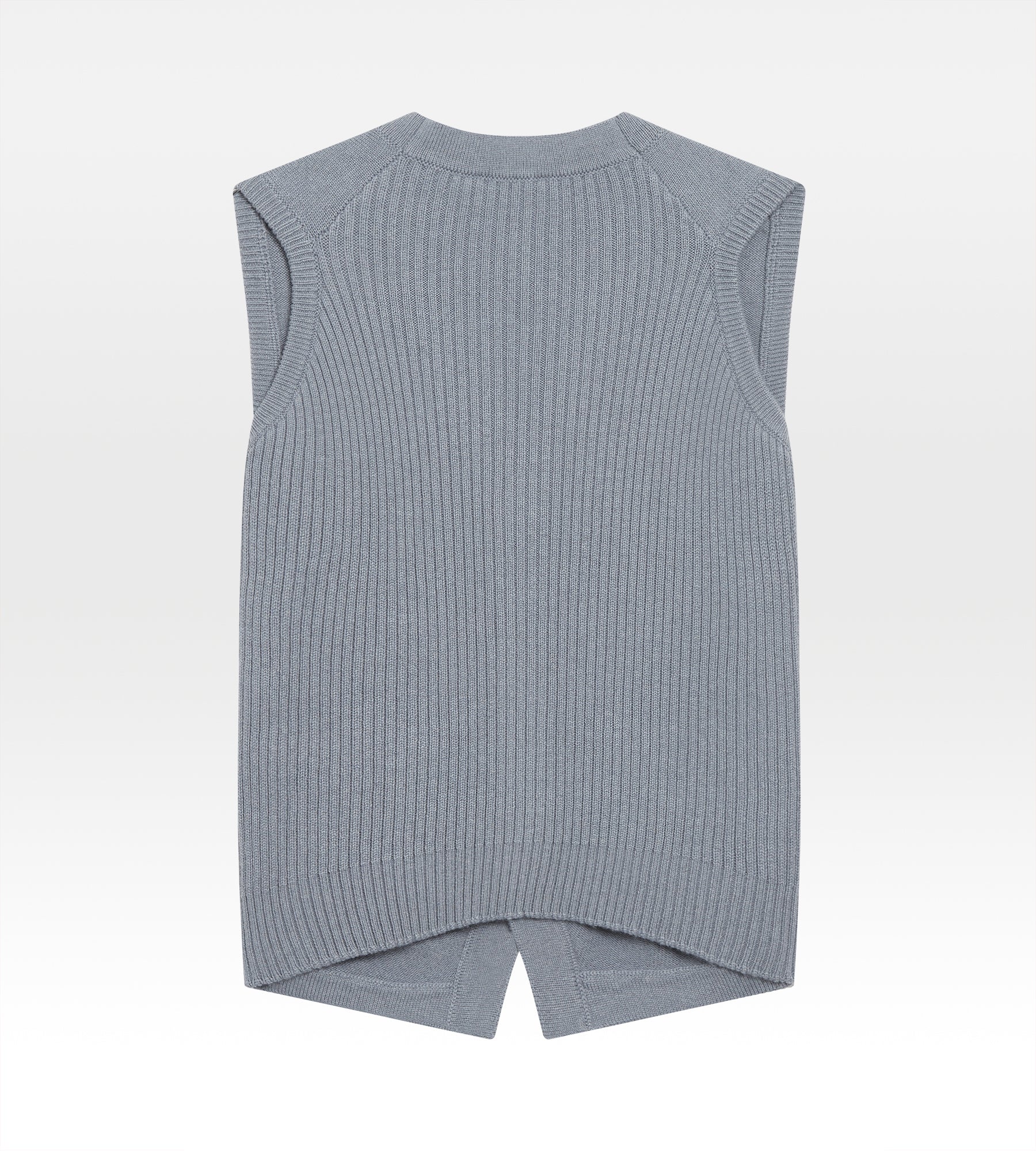 Gilet sans manche en cachemire gris