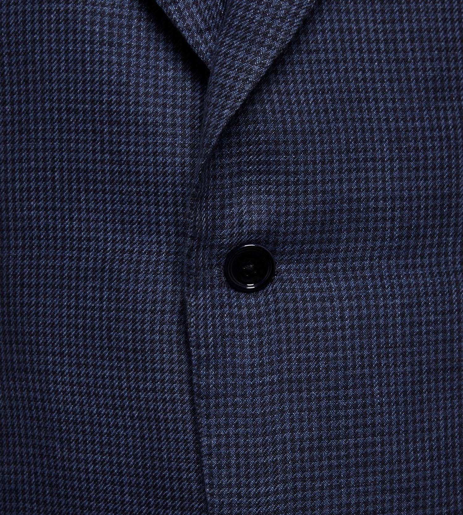 Costume bleu en lin à motif pied-de-poule