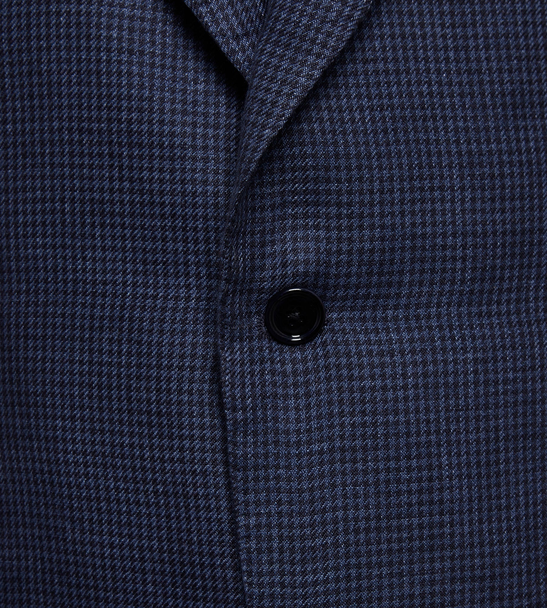 Costume bleu en lin à motif pied-de-poule