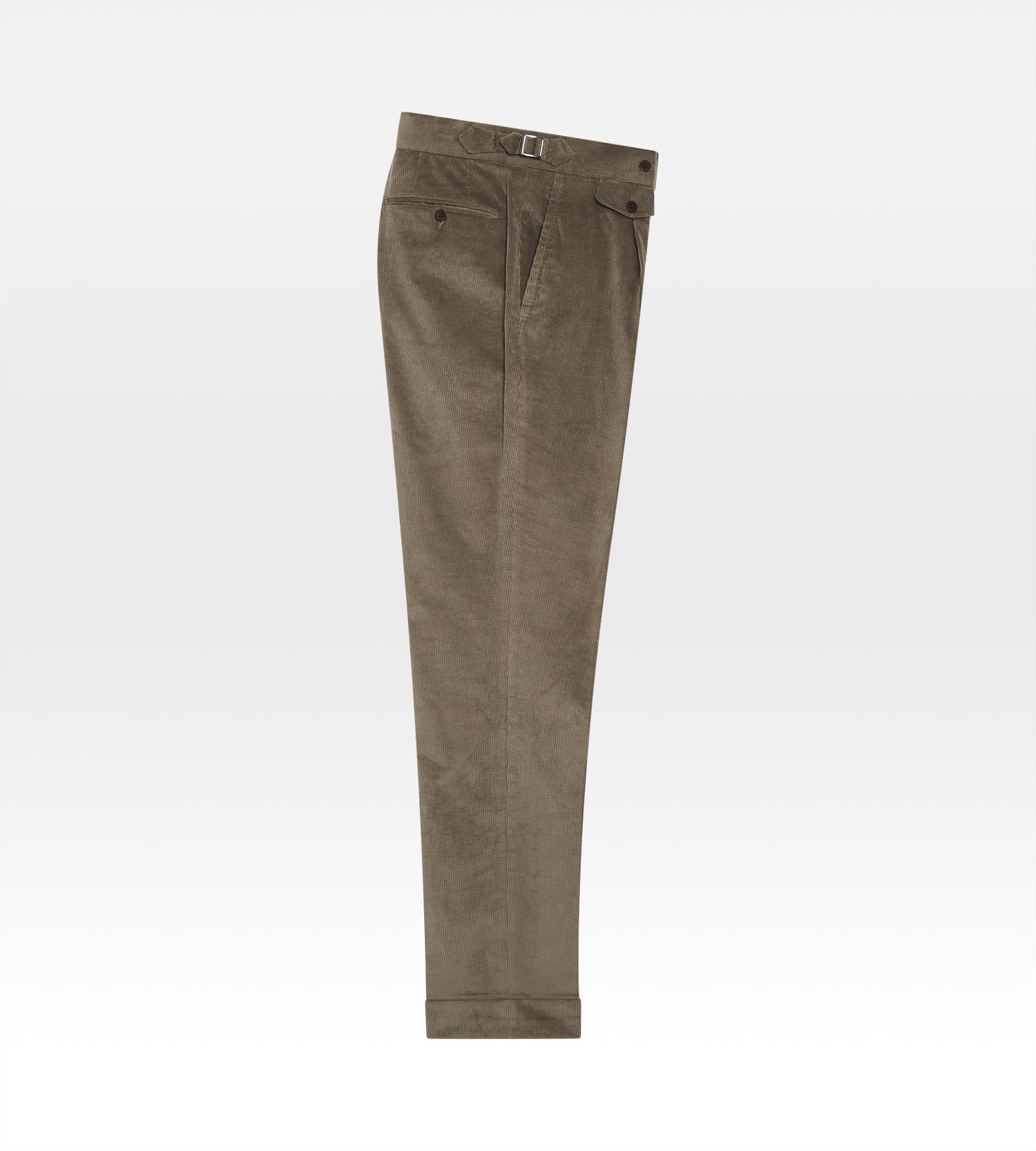 Pantalon en velours côtelé taupe