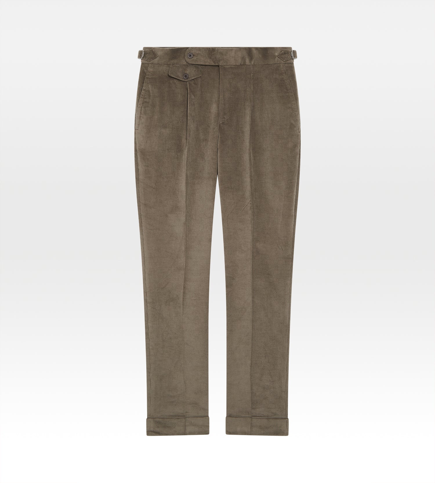 Pantalon en velours côtelé taupe
