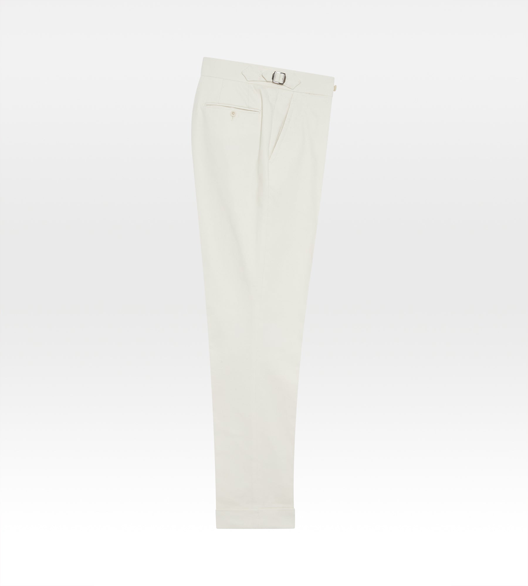 Pantalon crème en coton & laine