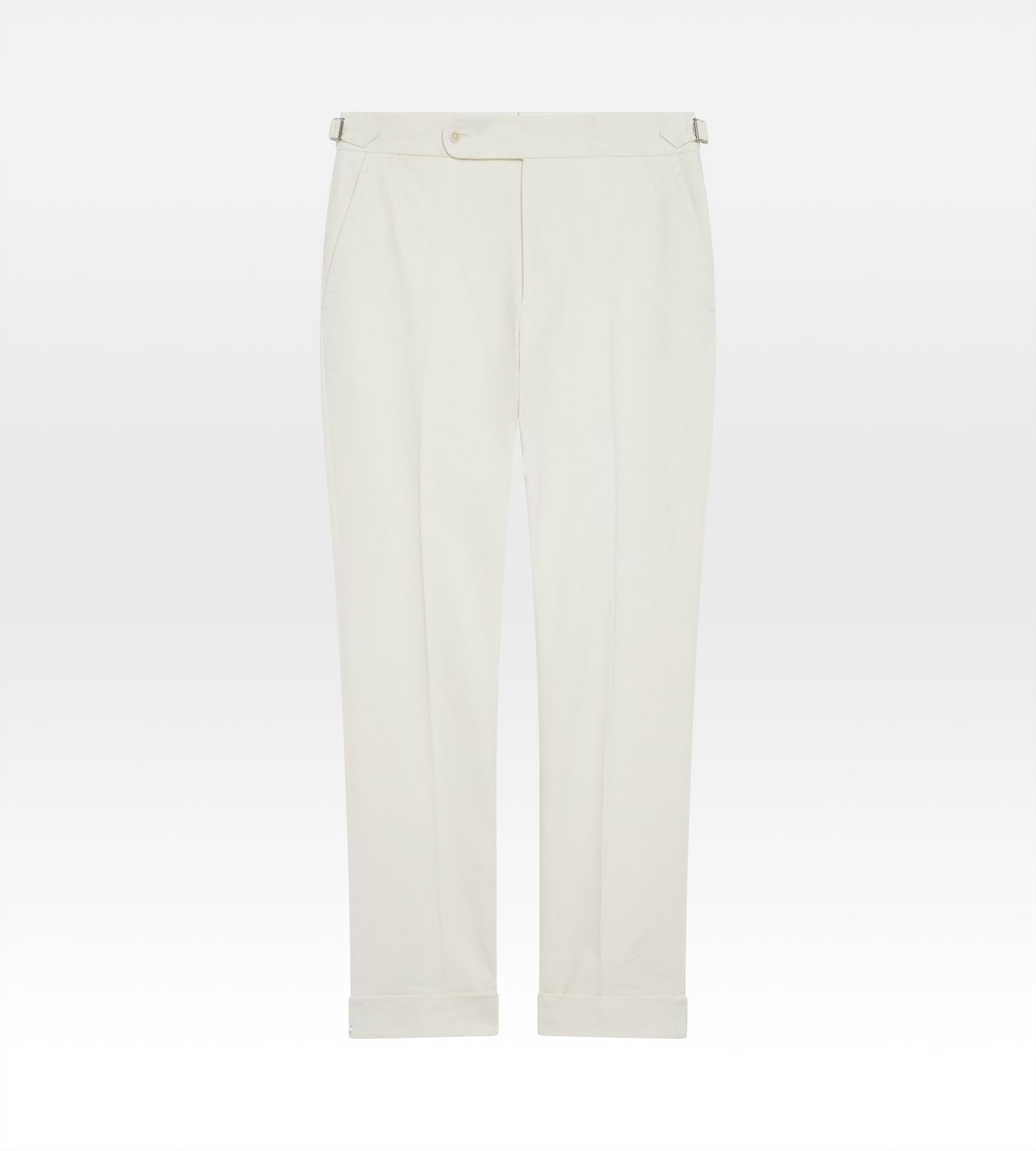 Pantalon crème en coton & laine