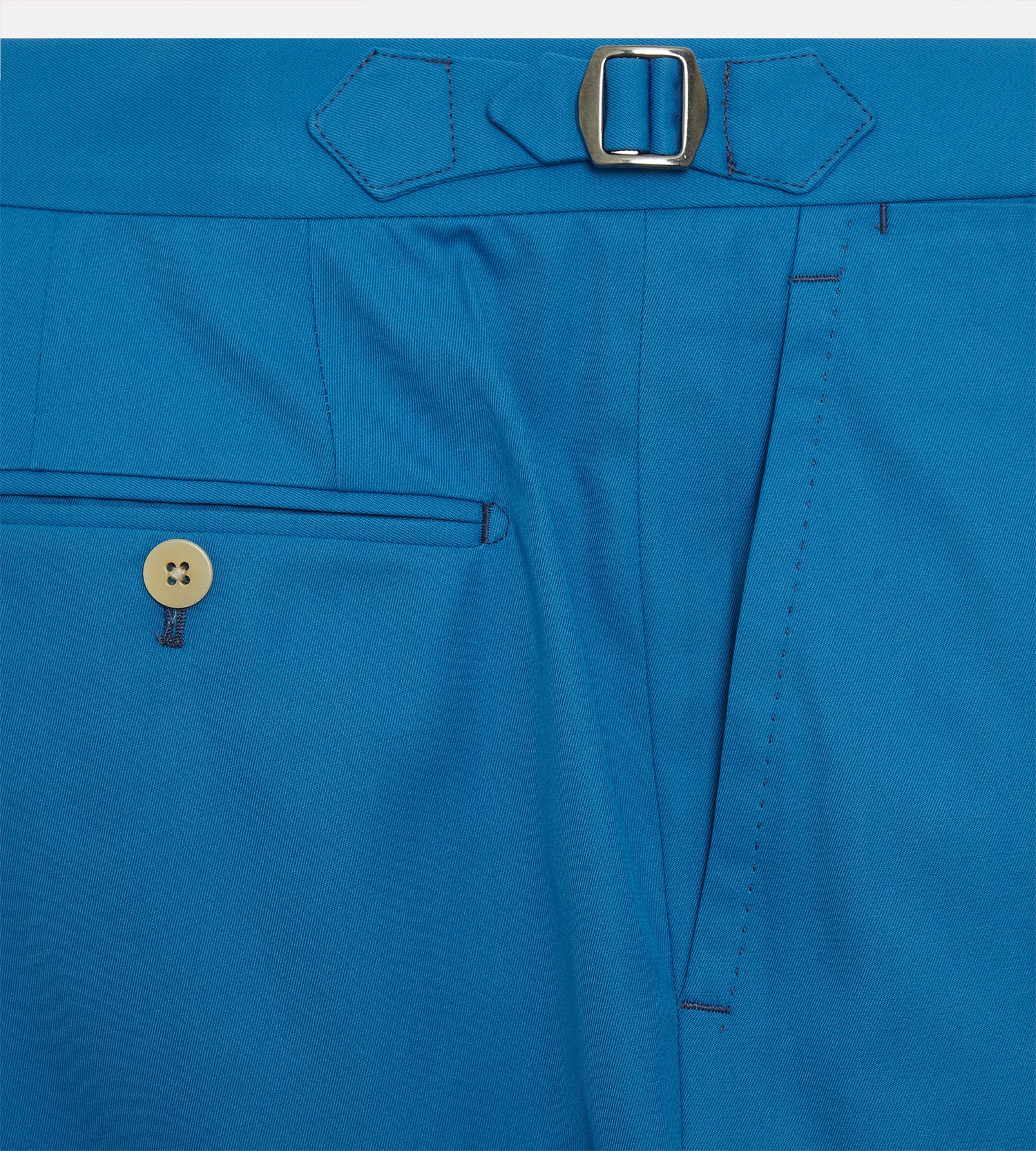 Pantalon classique en coton bleu