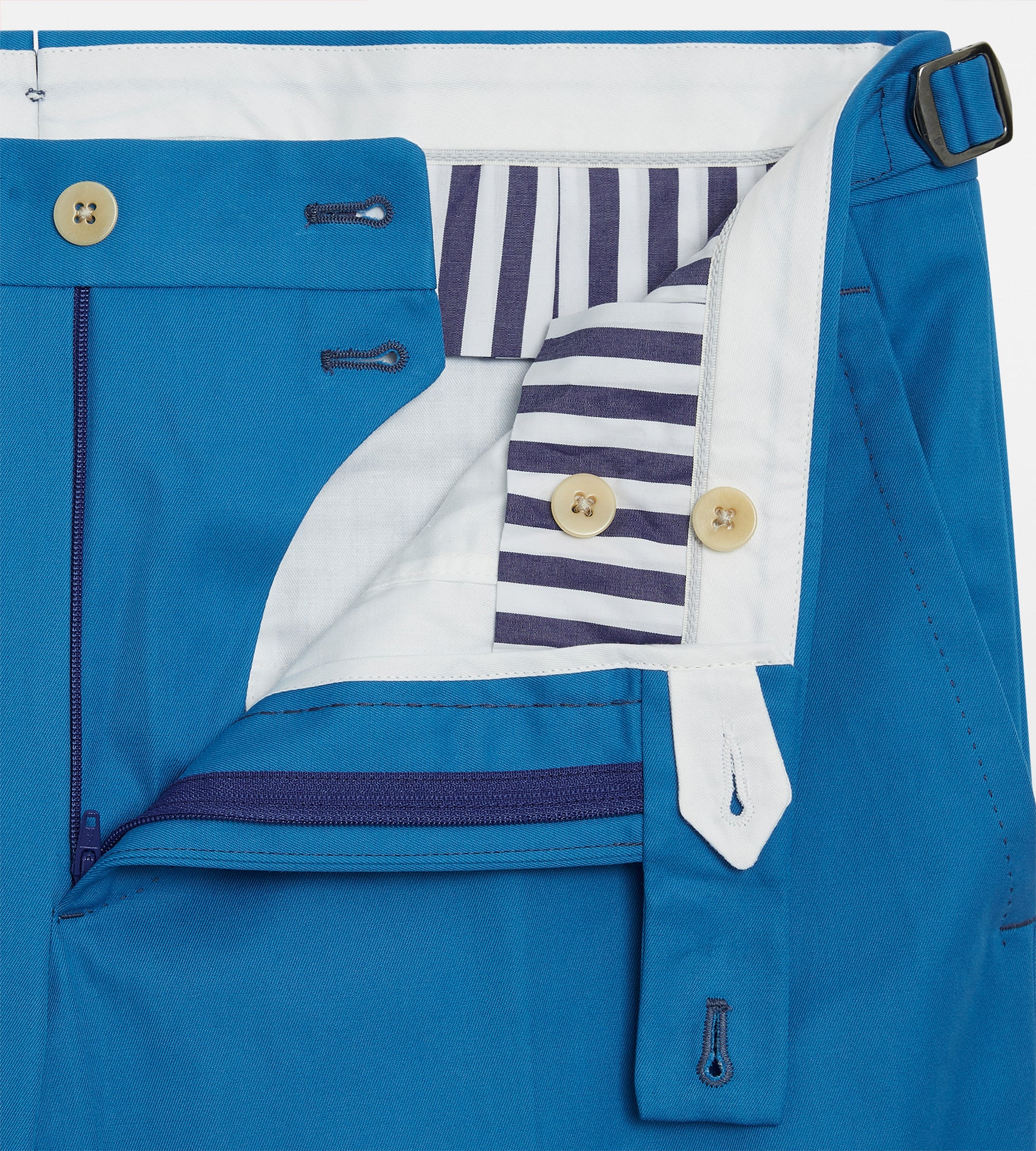 Pantalon classique en coton bleu