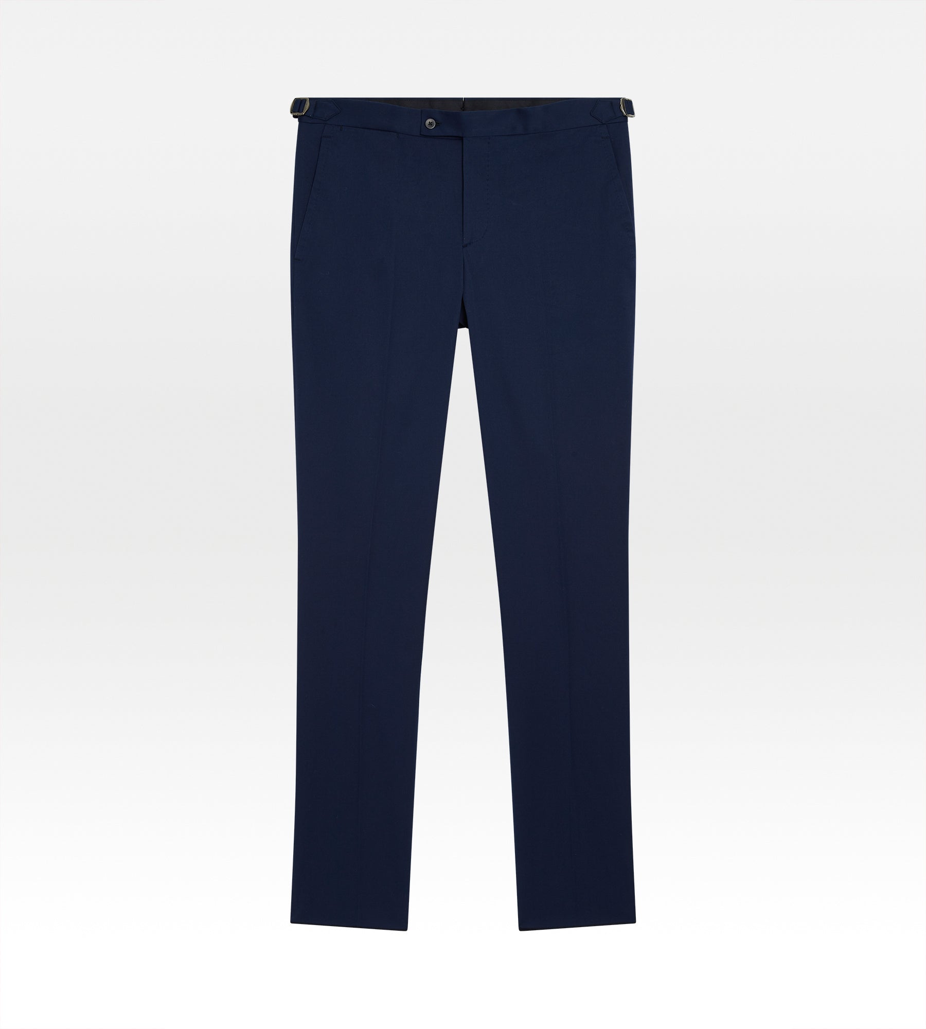 Pantalon classique en coton bleu marine