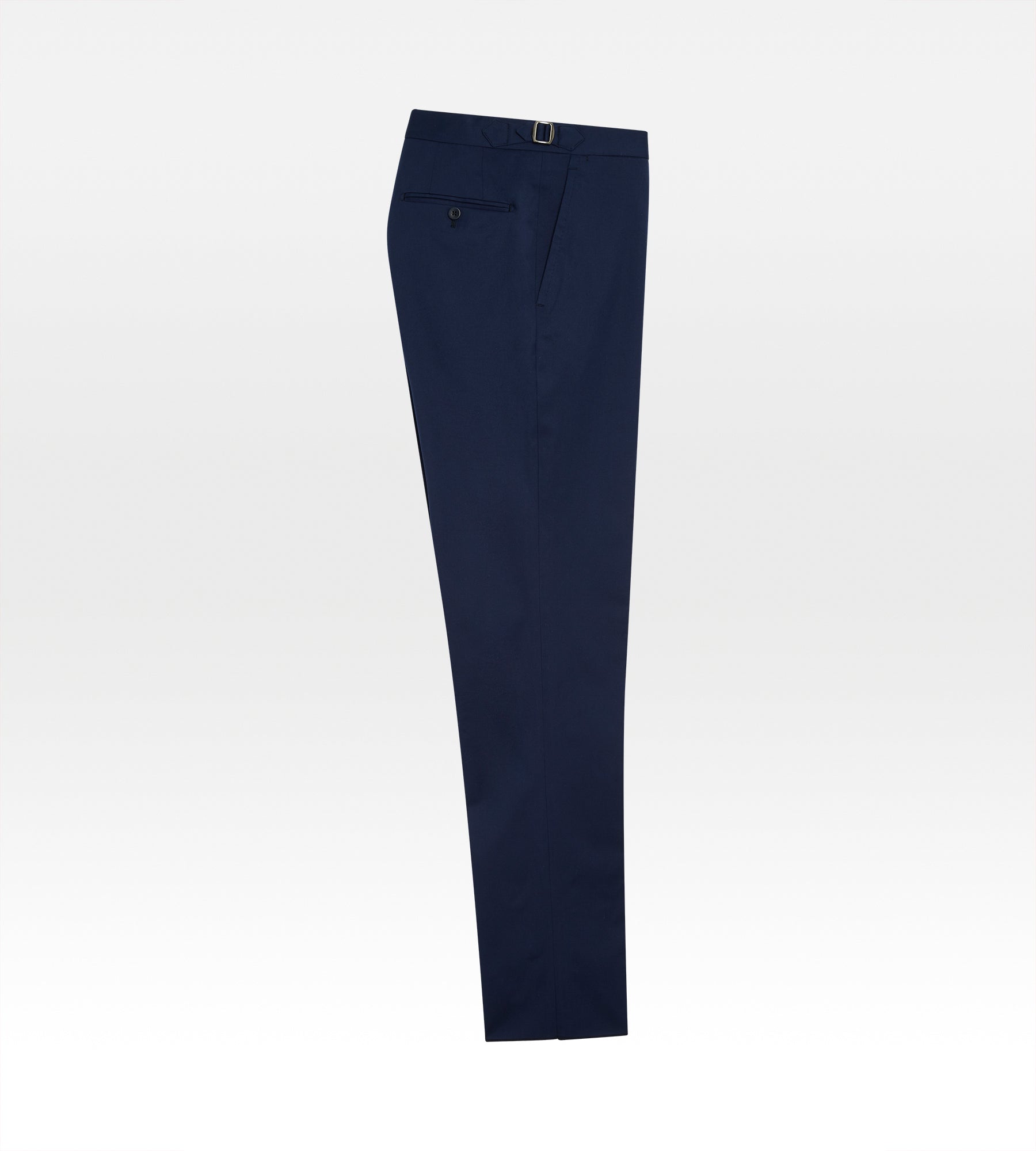 Pantalon classique en coton bleu marine