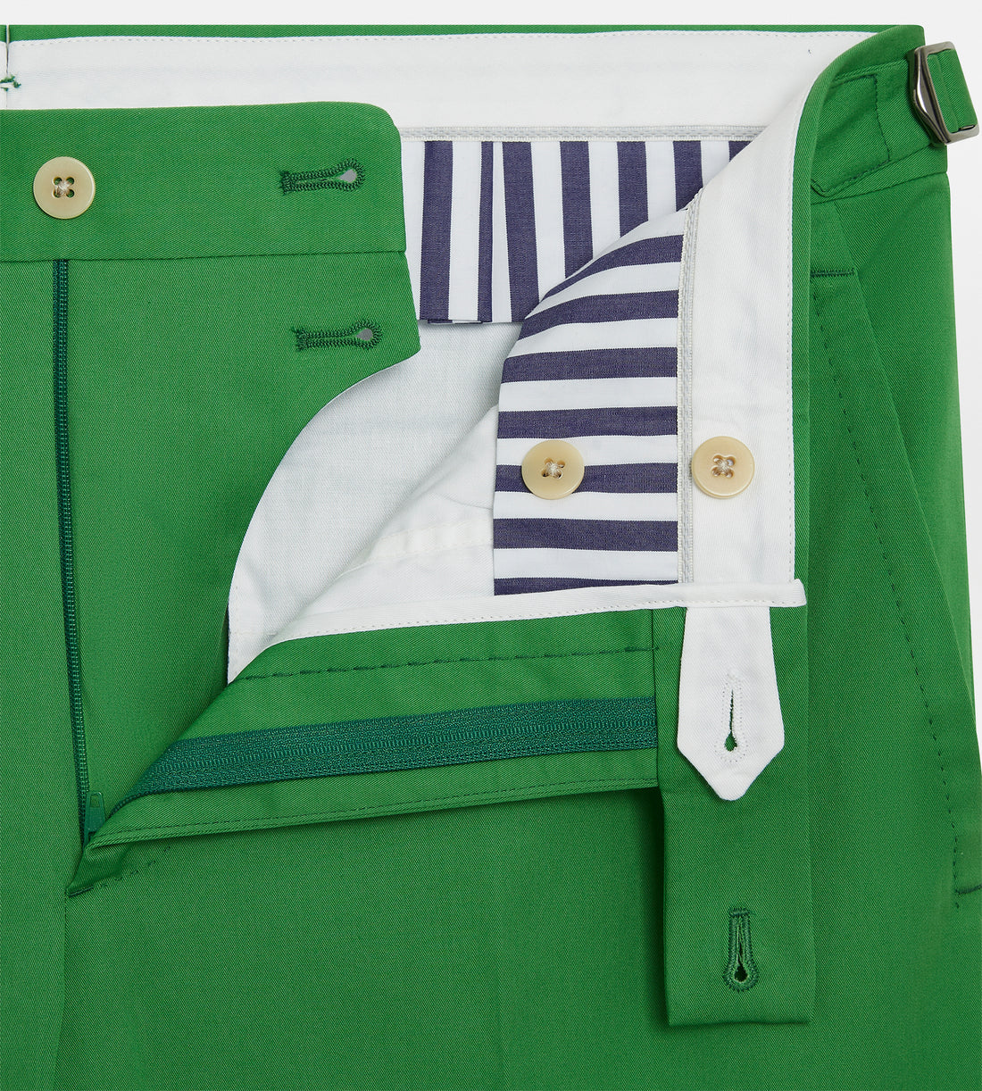 Pantalon classique en coton vert